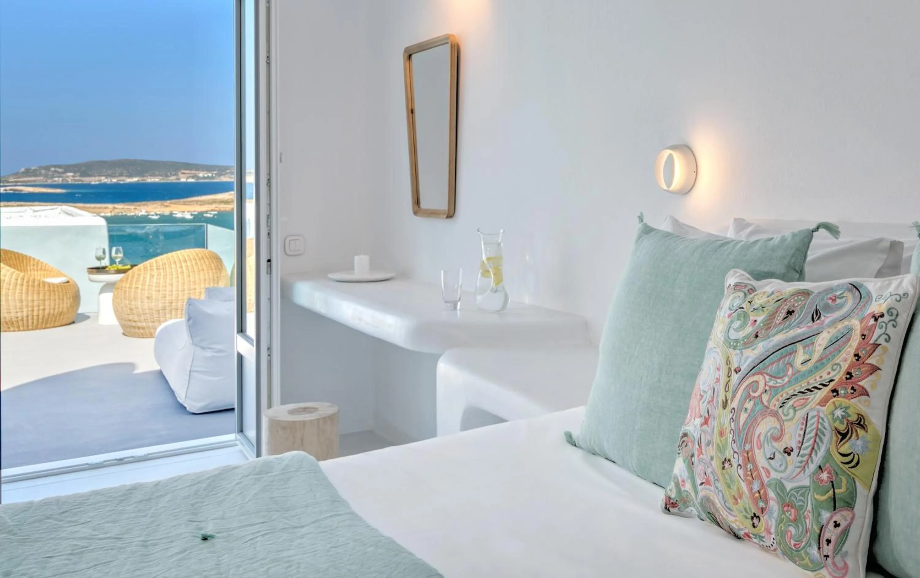 Bedroom, Bed in Lilly Residence-All Sea View Suites, Adults Only