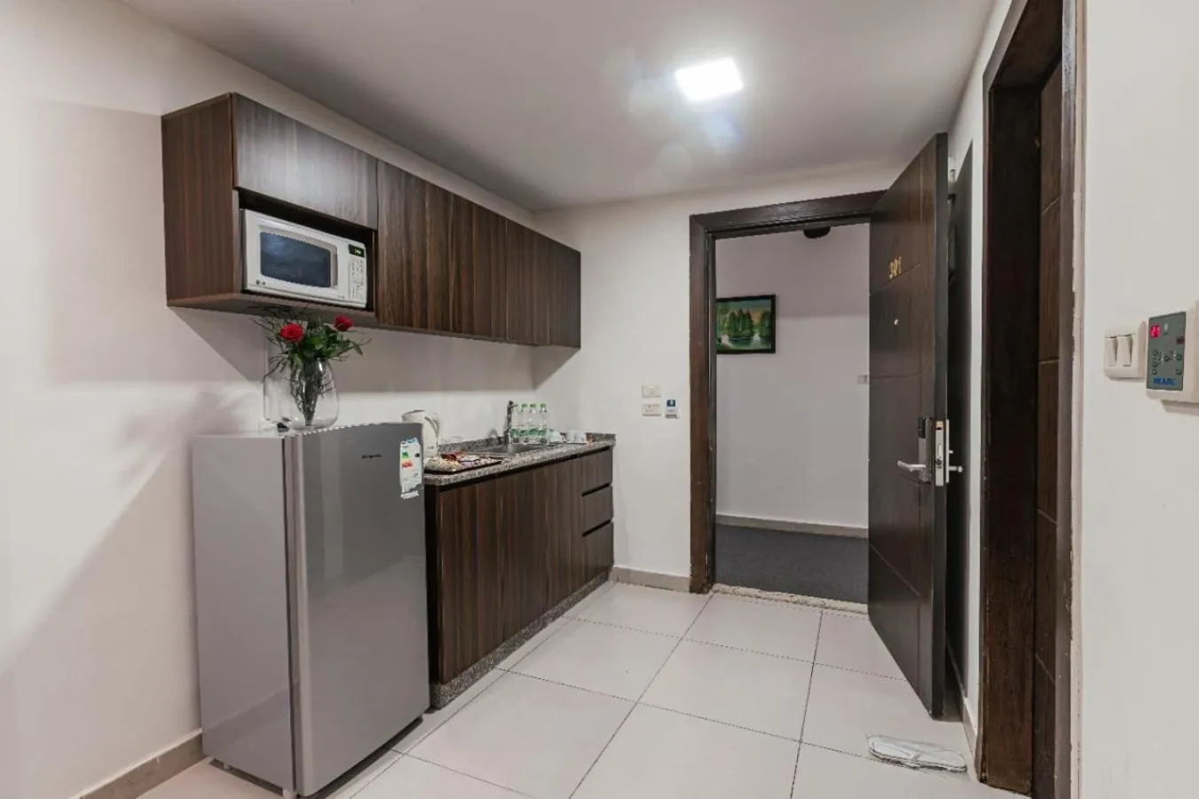 Kitchen or kitchenette in Lancaster Hotel Apartments-Gardens