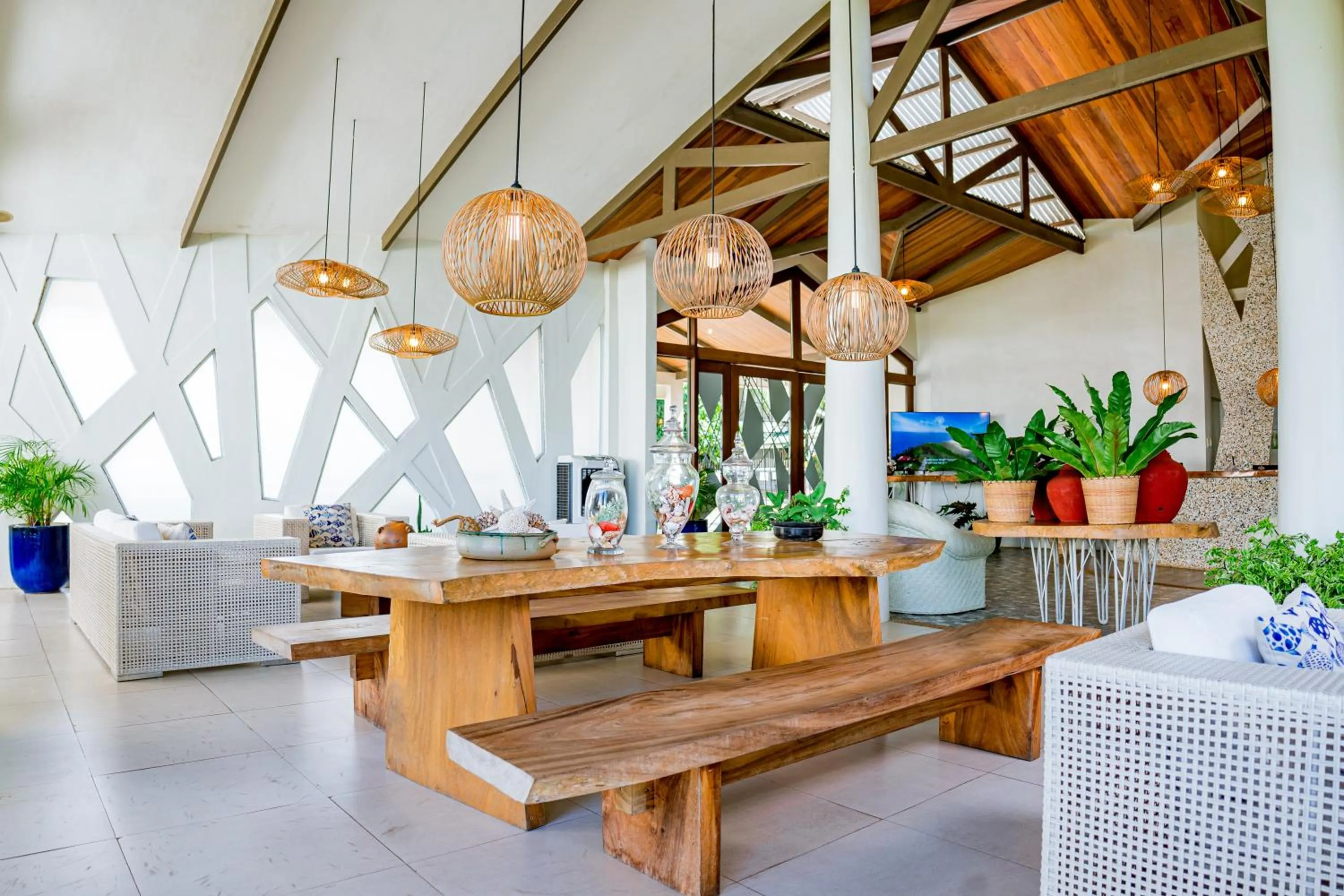 Seating area in Paras Beach Resort - Camiguin