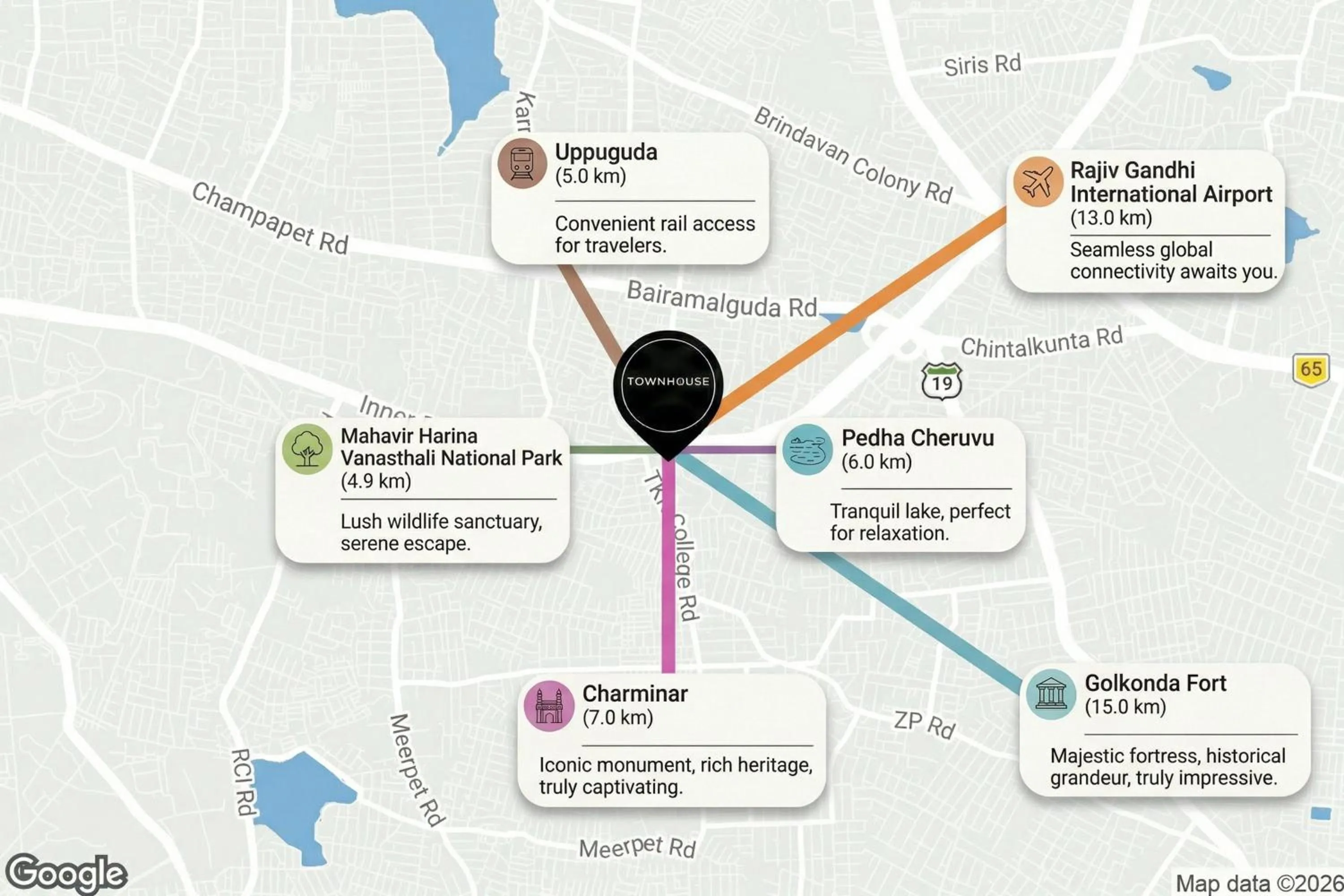 Nearby landmark in Super Townhouse LB Nagar Metro Station