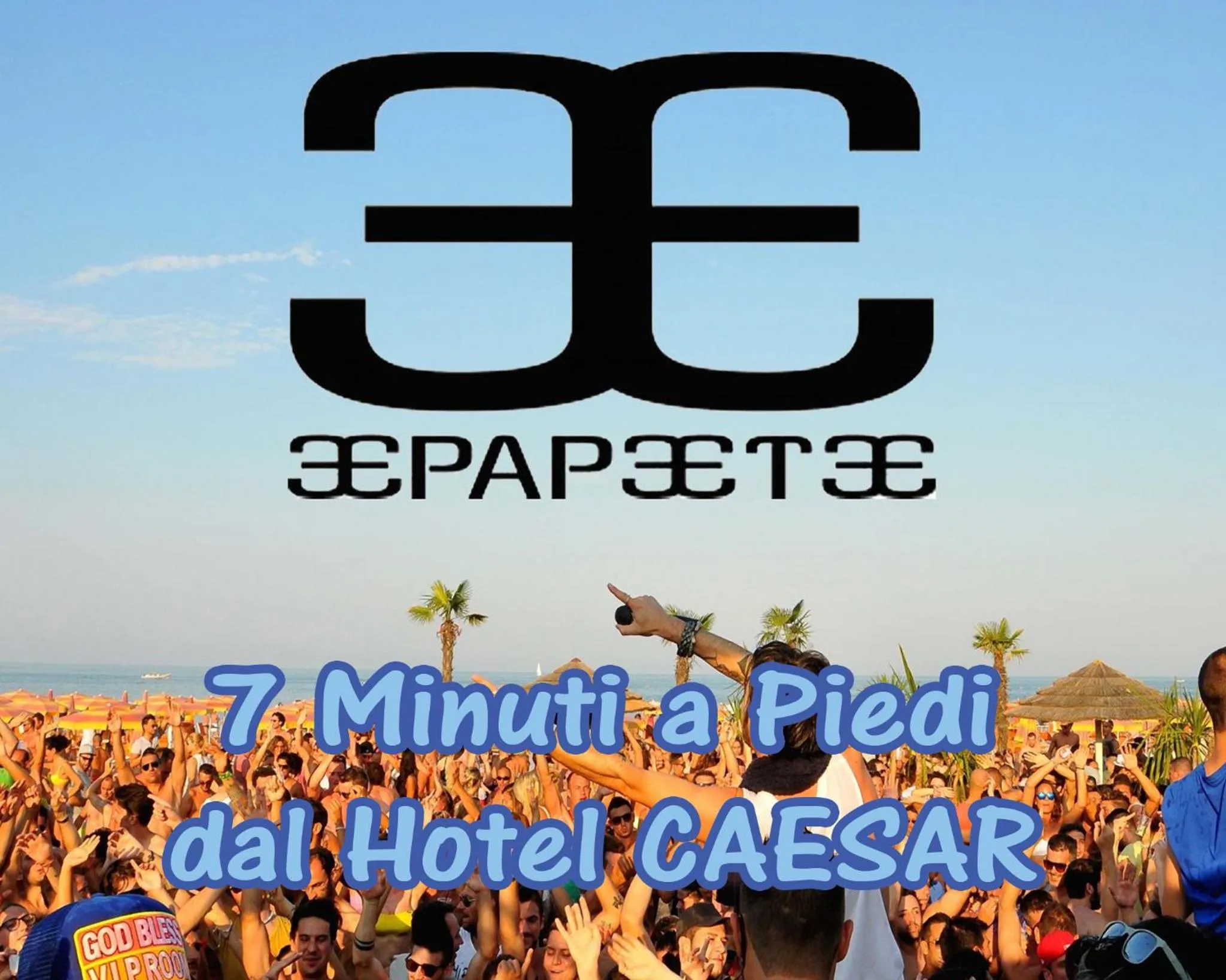 Text overlay in Hotel Caesar Bed and Breakfast