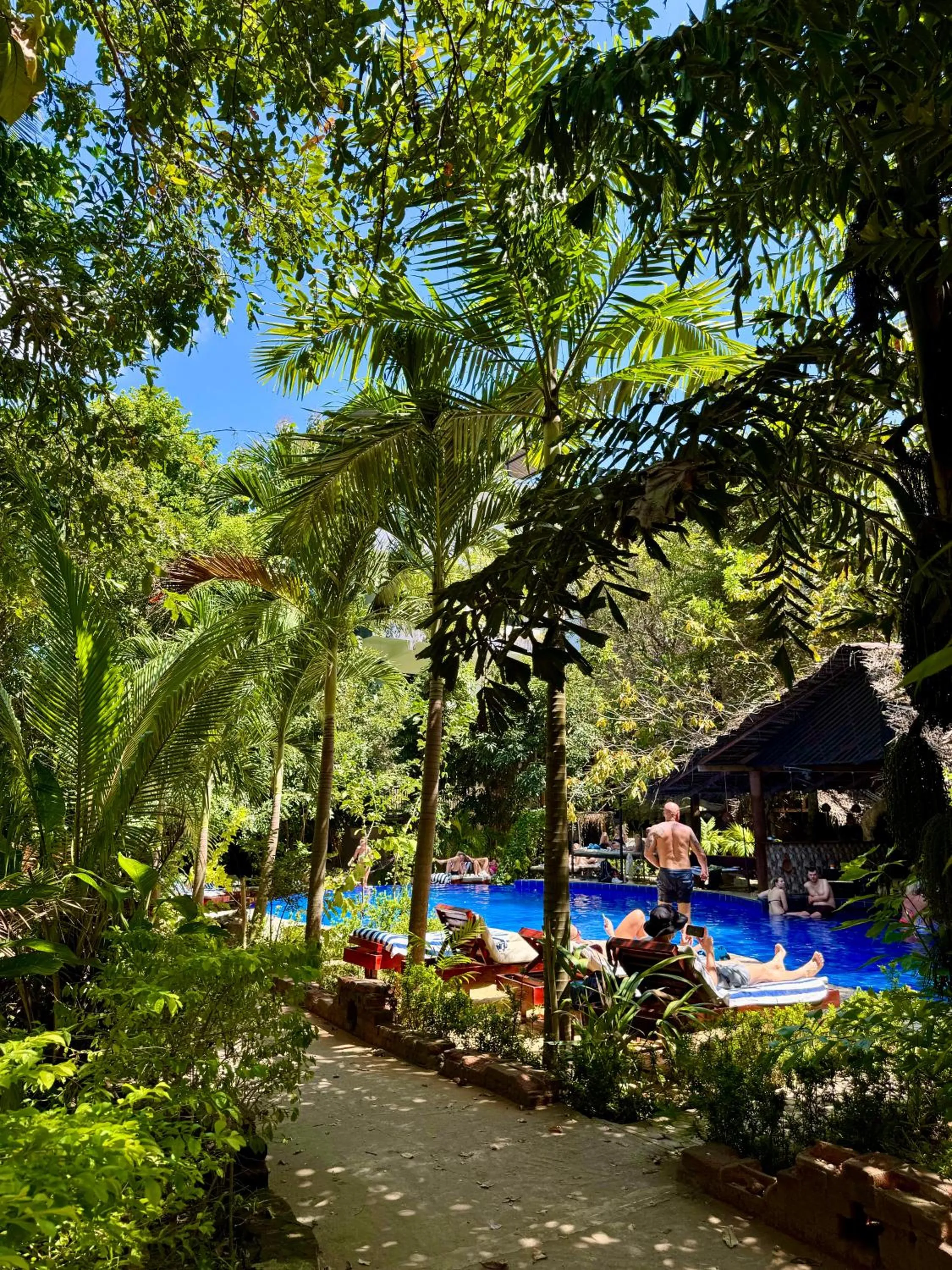 Pool view in Sundaras Family Suites