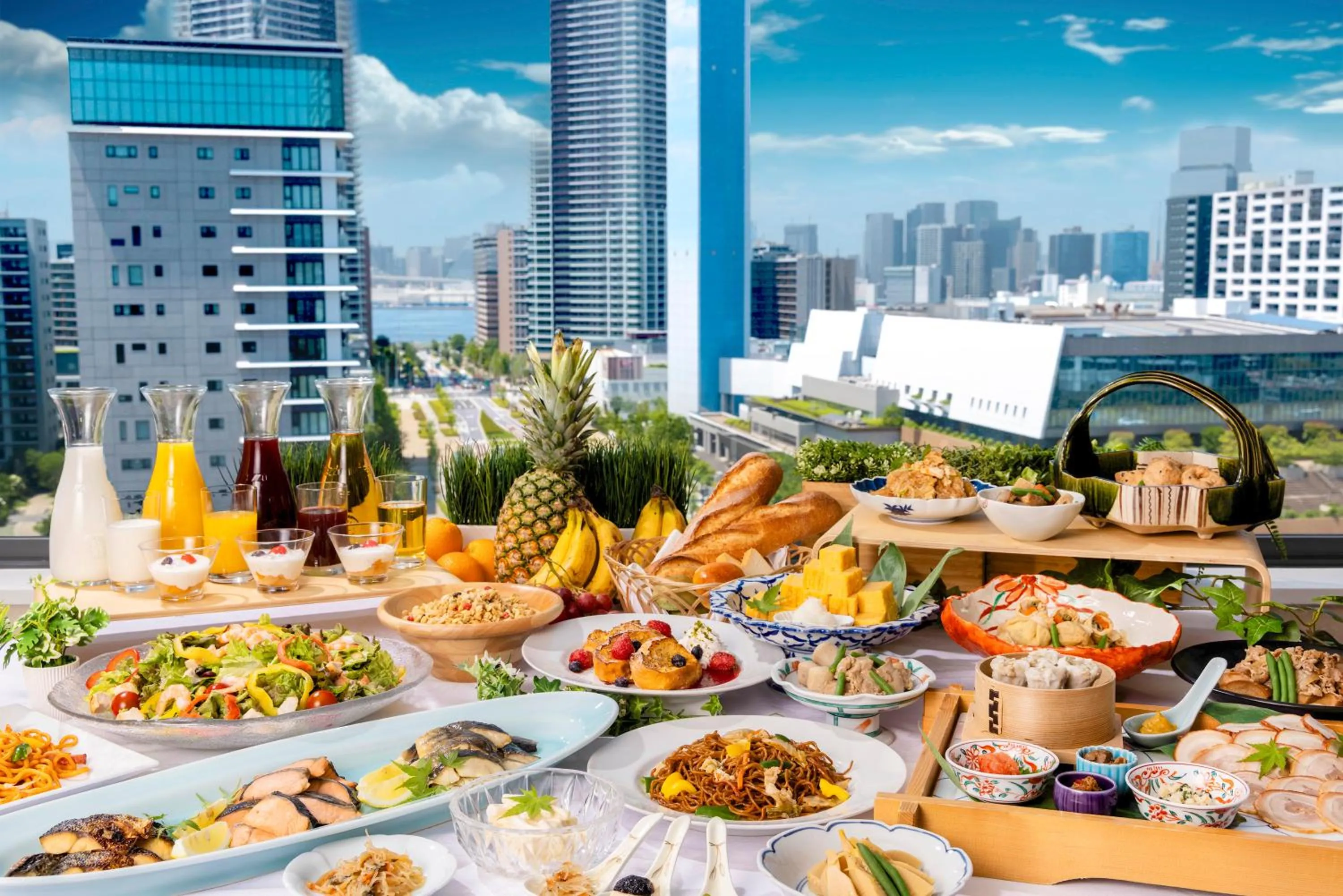 Breakfast in Hotel Mariners Court Tokyo