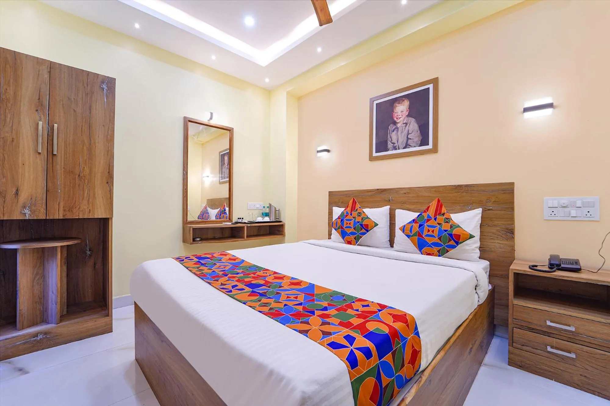 Bed in FabHotel INK - Nr Coimbatore North Railway Station