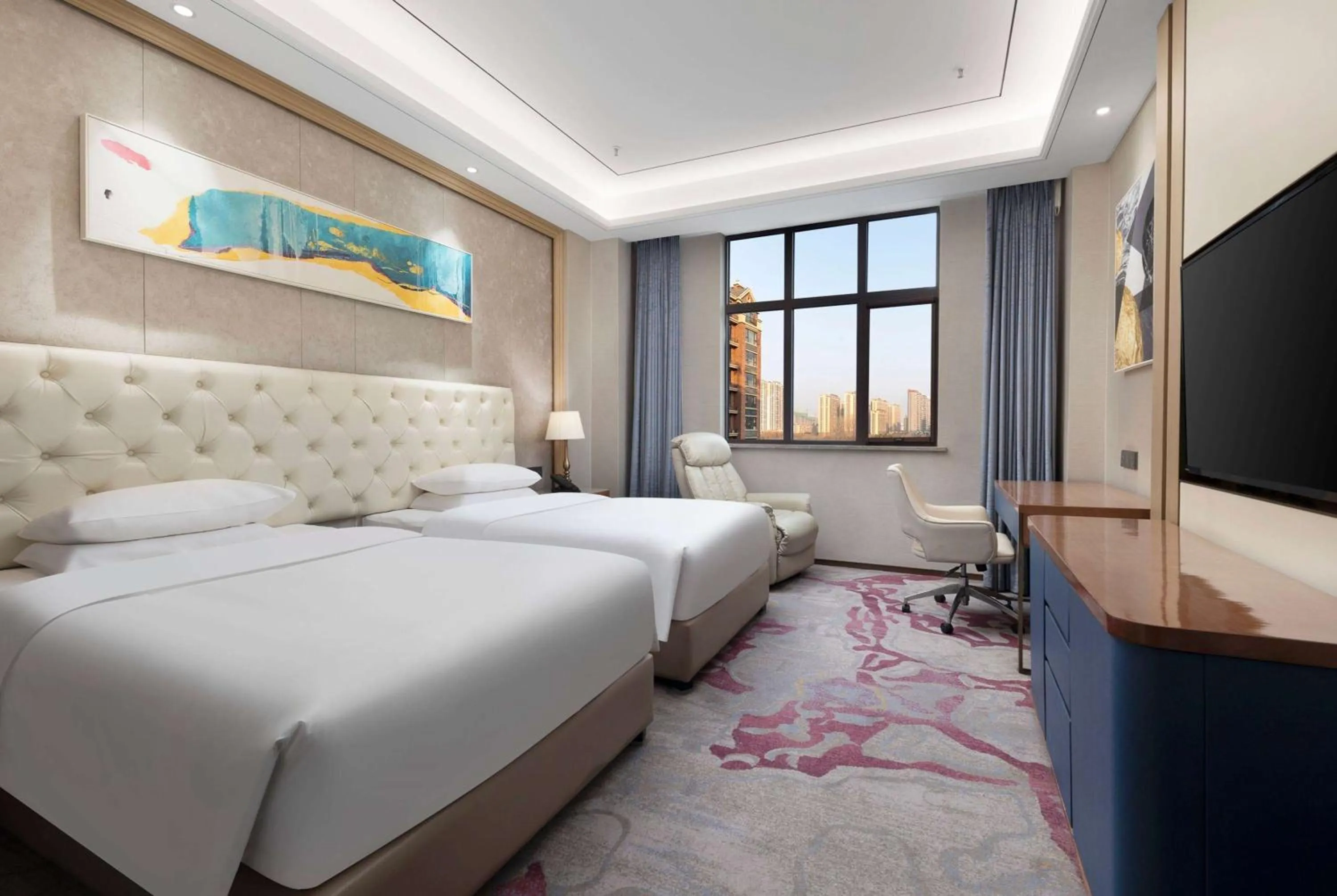 Photo of the whole room, Bed in Ramada by Wyndham Zhumadian West Station