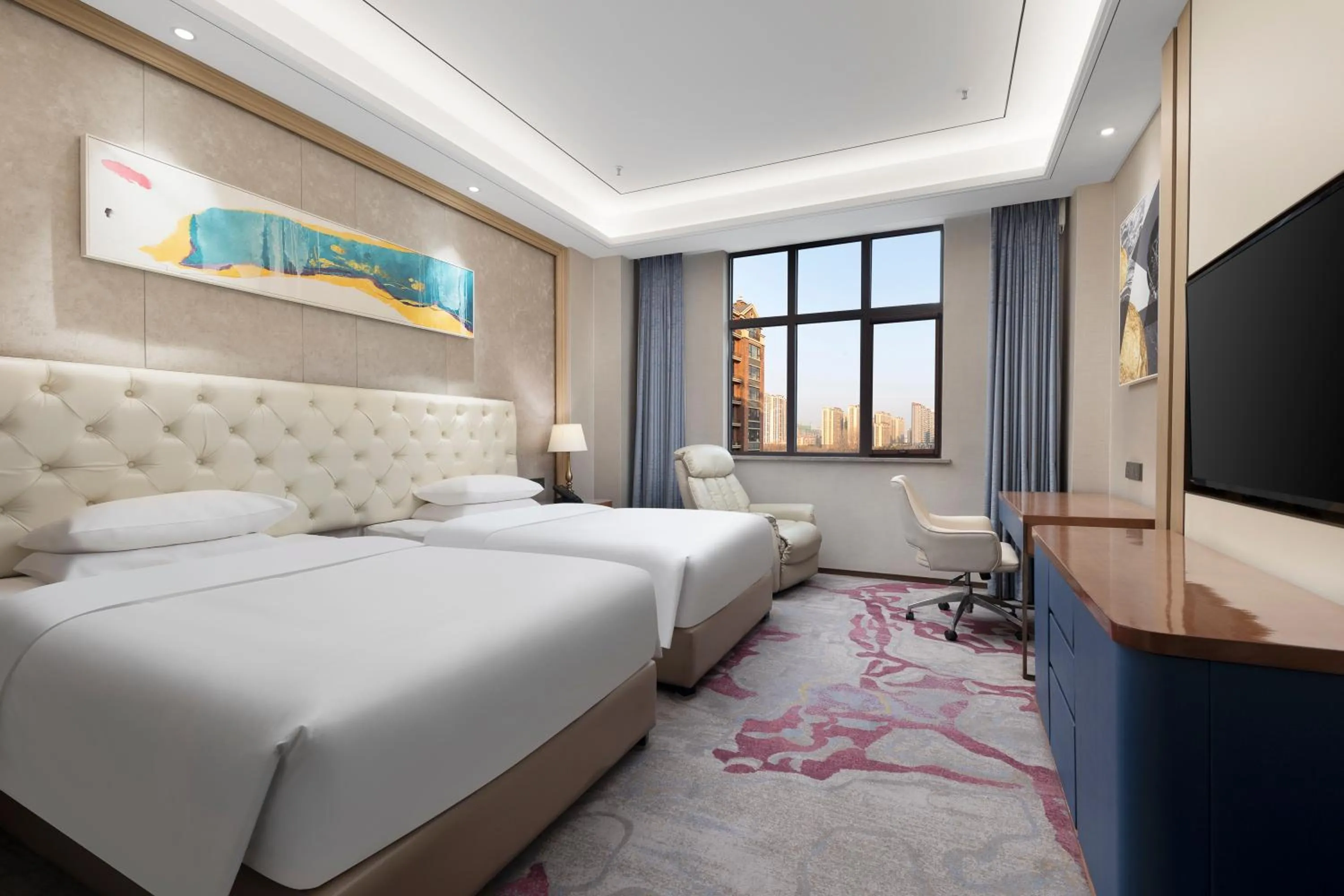 Bed in Ramada by Wyndham Zhumadian West Station