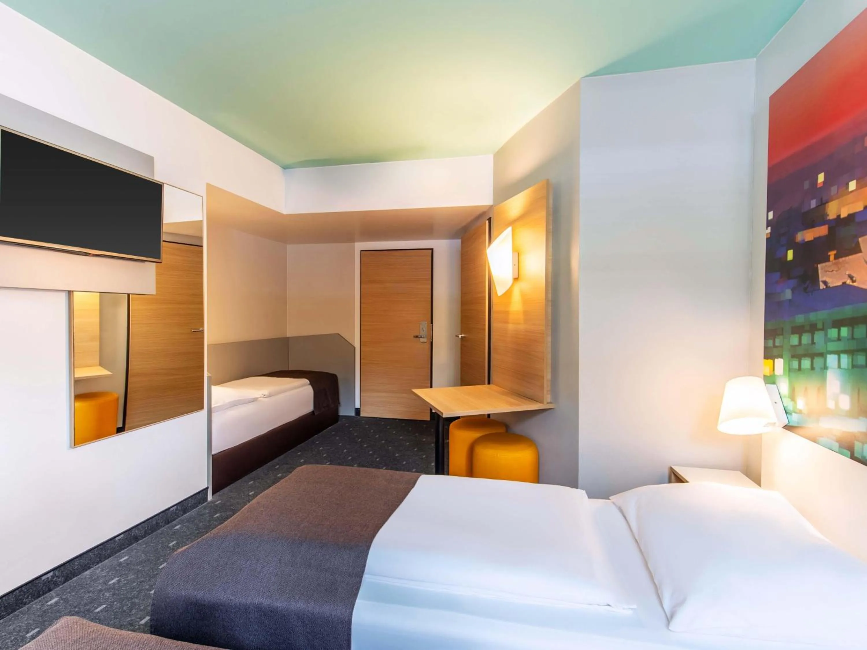 Photo of the whole room, Bed in B&B Hotel Passau