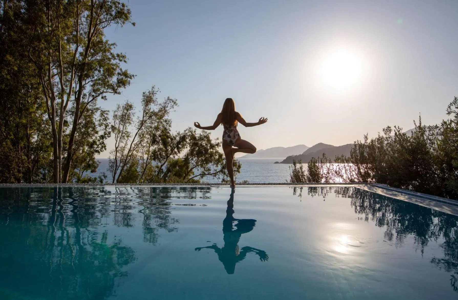 Swimming pool in Beyaz Yunus Hotel - Adult Only