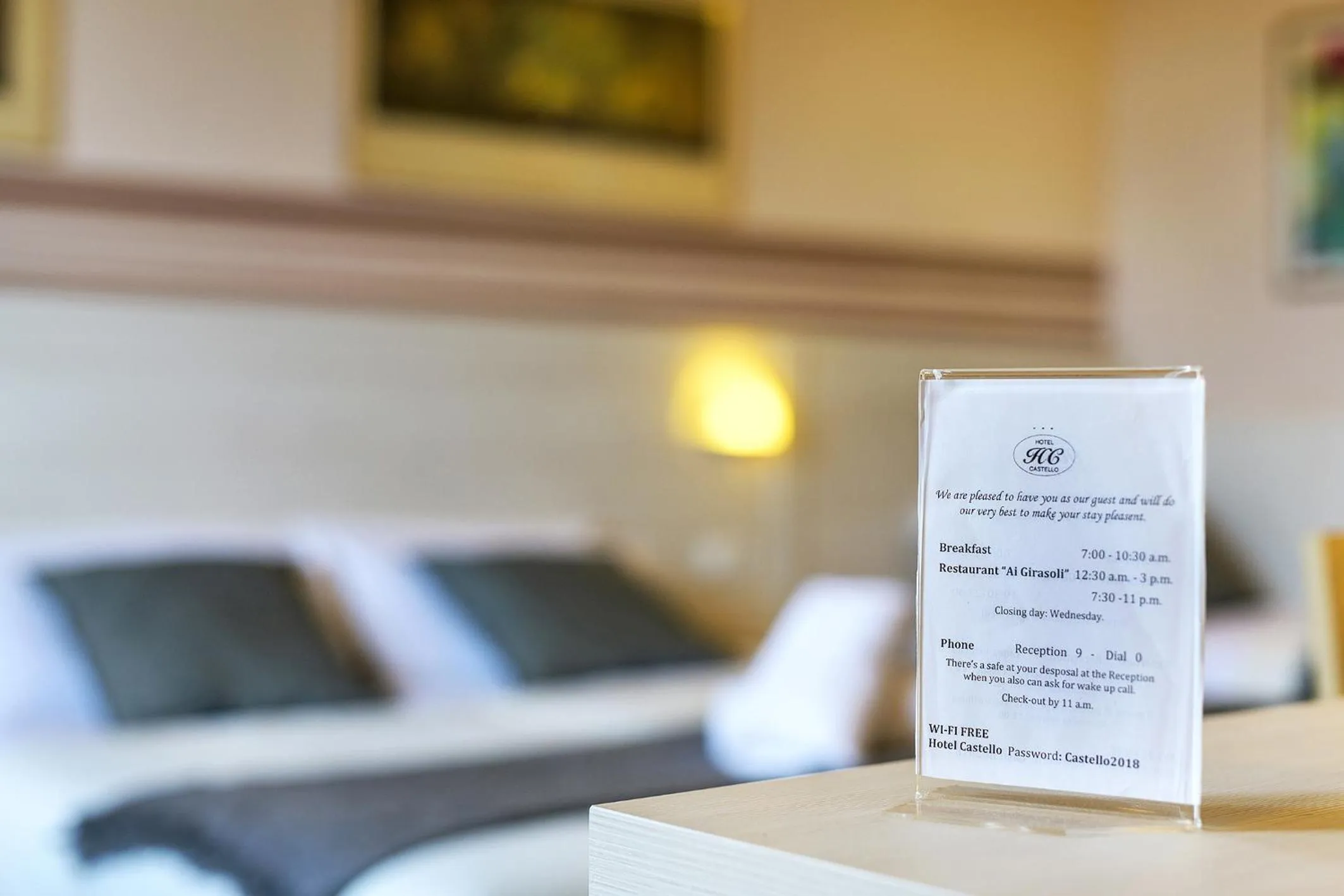 Certificate/Award in Hotel Castello