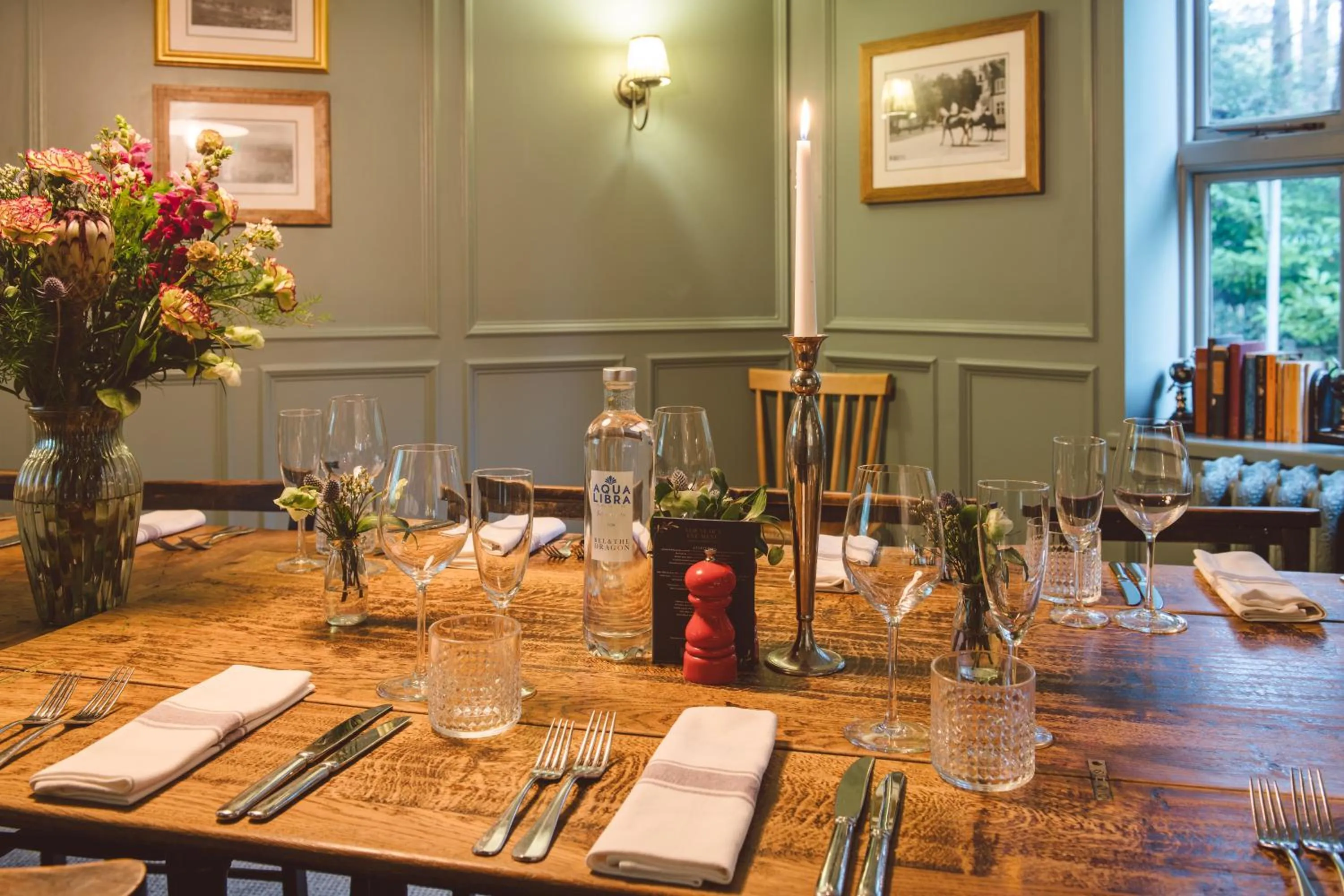 Dining area in Bel And The Dragon-Churt