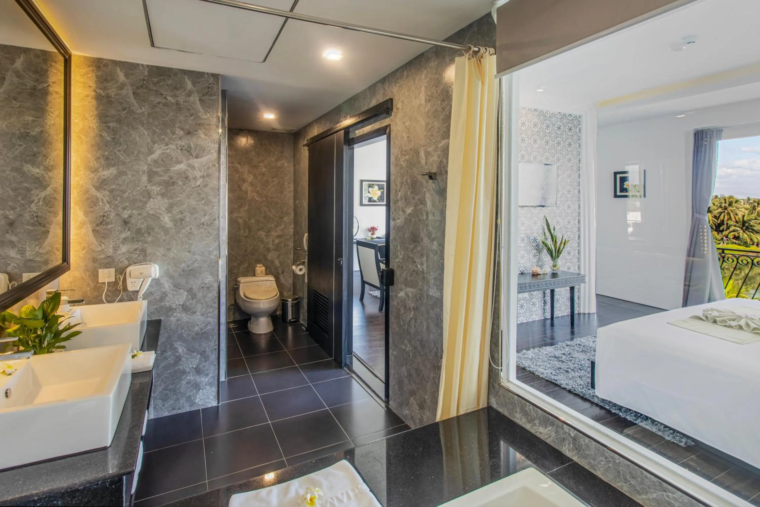 Bathroom, Bed in Champa Island Nha Trang - Resort Hotel & Spa