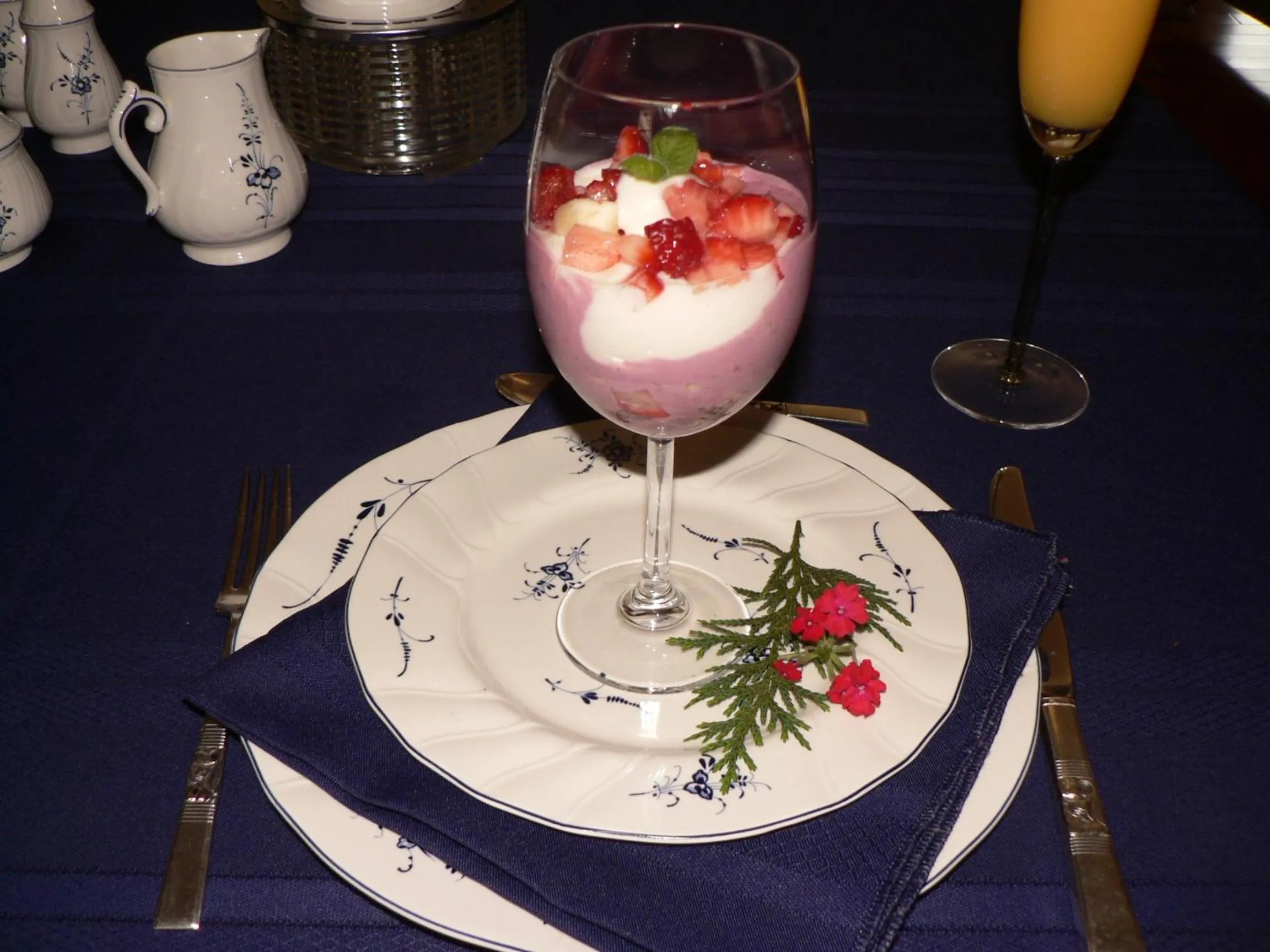 Food close-up in Cedar Song B&B