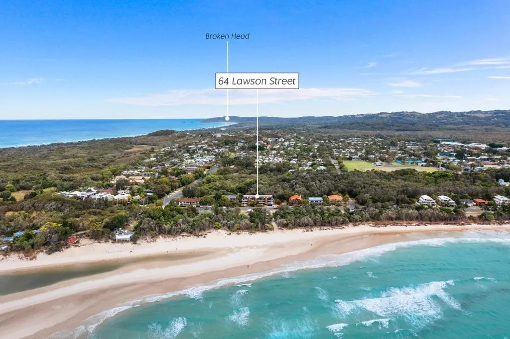 Bird's eye view in Byron Pacific Apartments - On Clarkes Beach