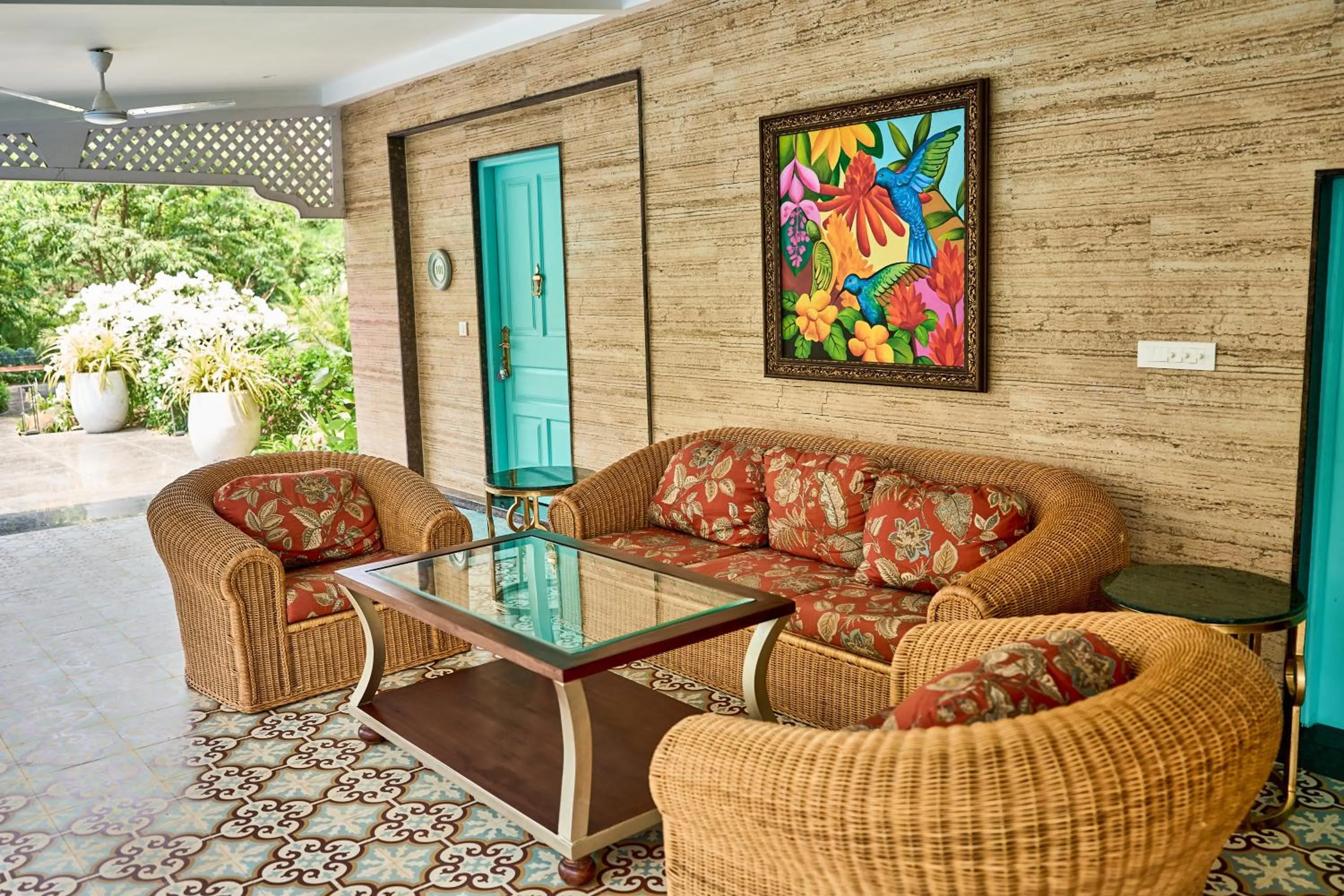 Seating area in Mayfair Manor Alibag