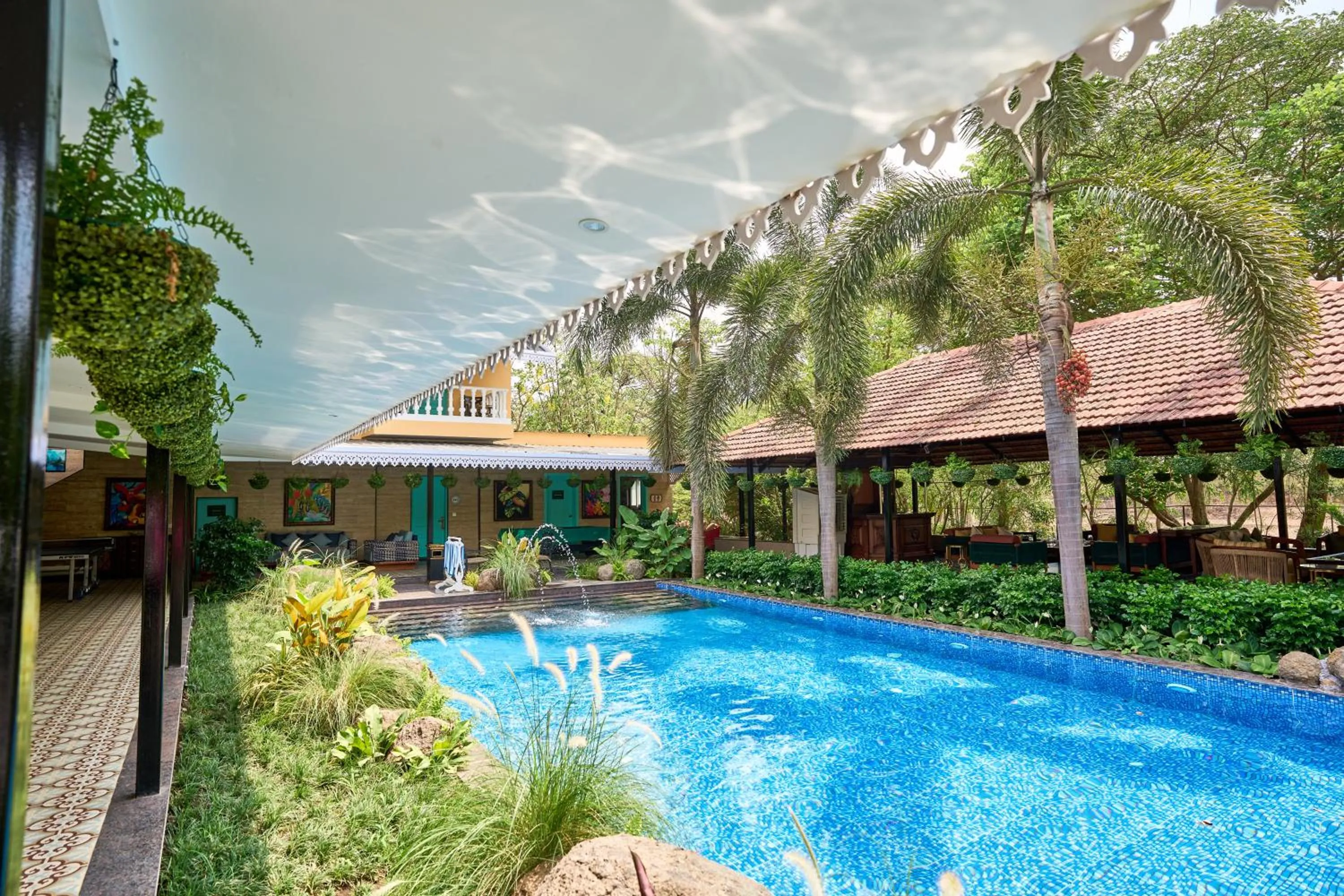 Pool view in Mayfair Manor Alibag