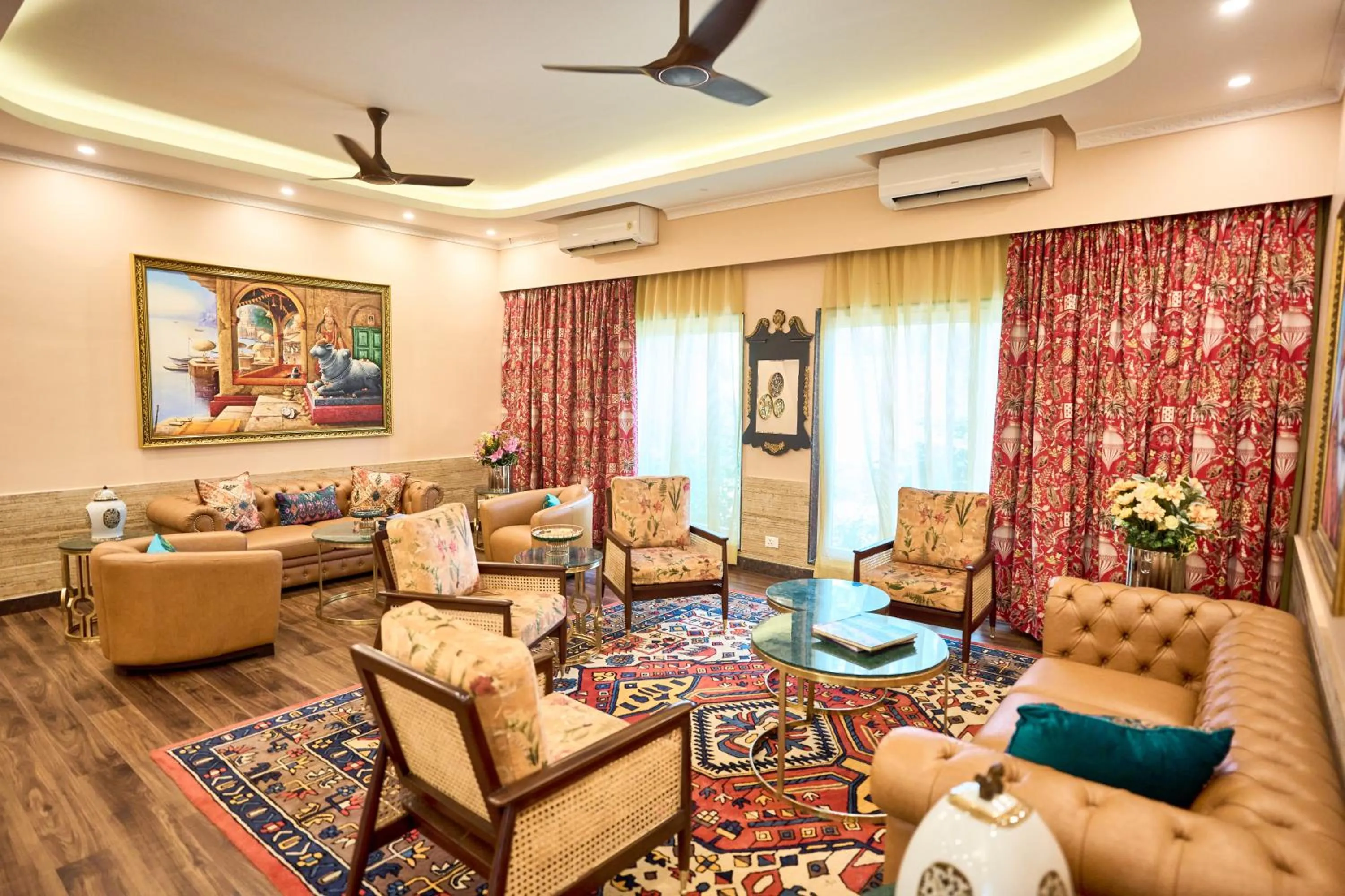 Seating area in Mayfair Manor Alibag