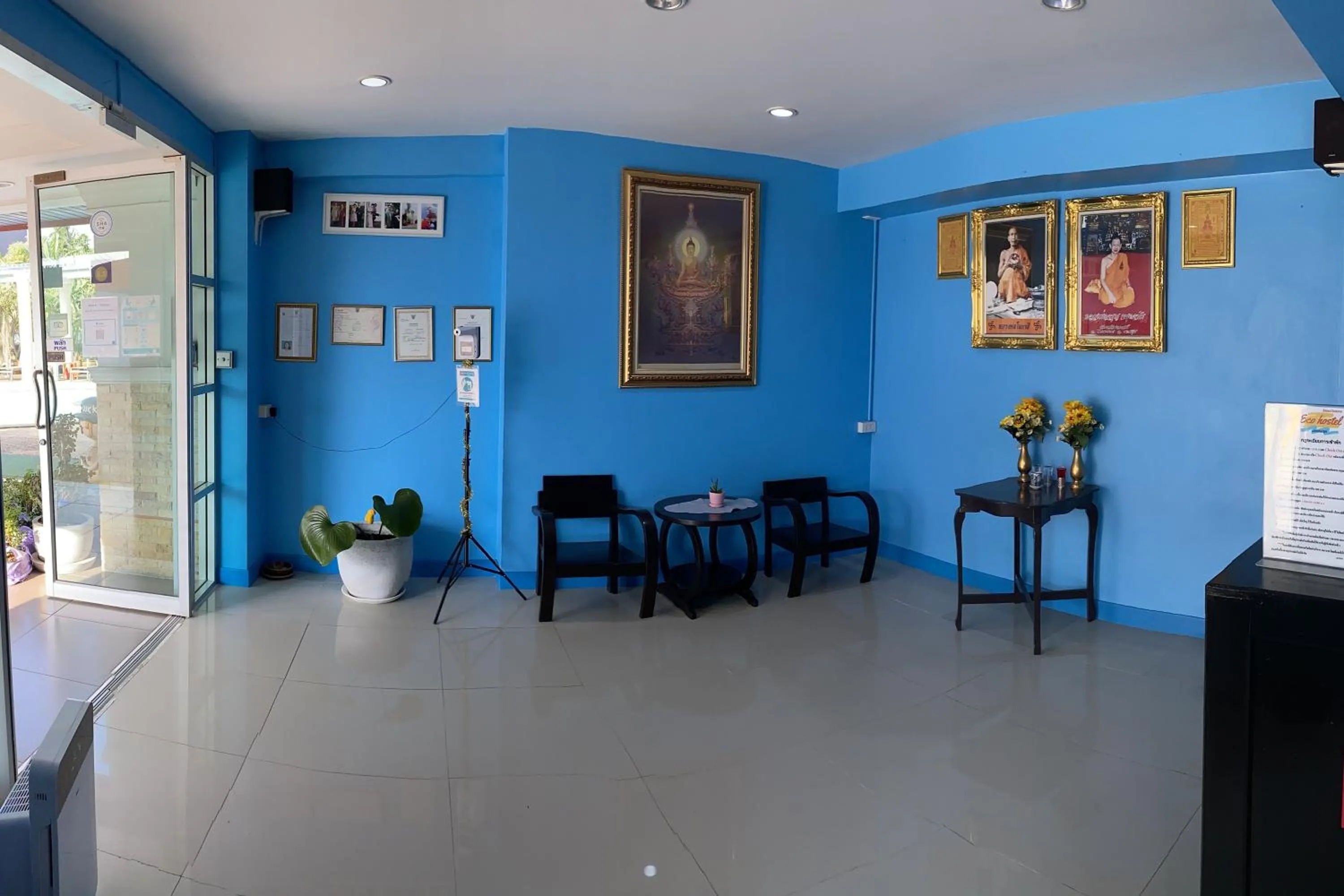 Seating area in Eco Hostel Hua Hin