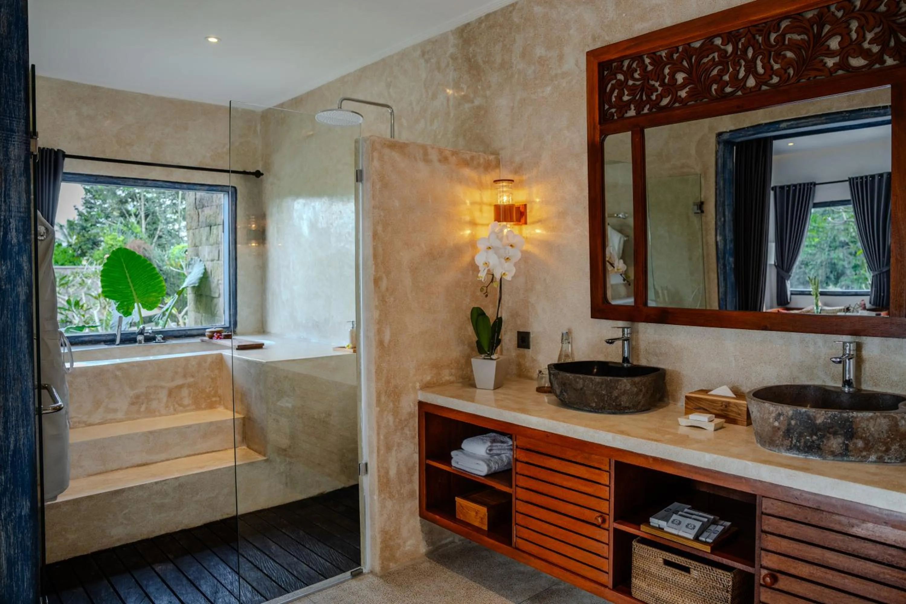Bathroom in Hoshi Jungle Resort by Dhananjaya Hospitality