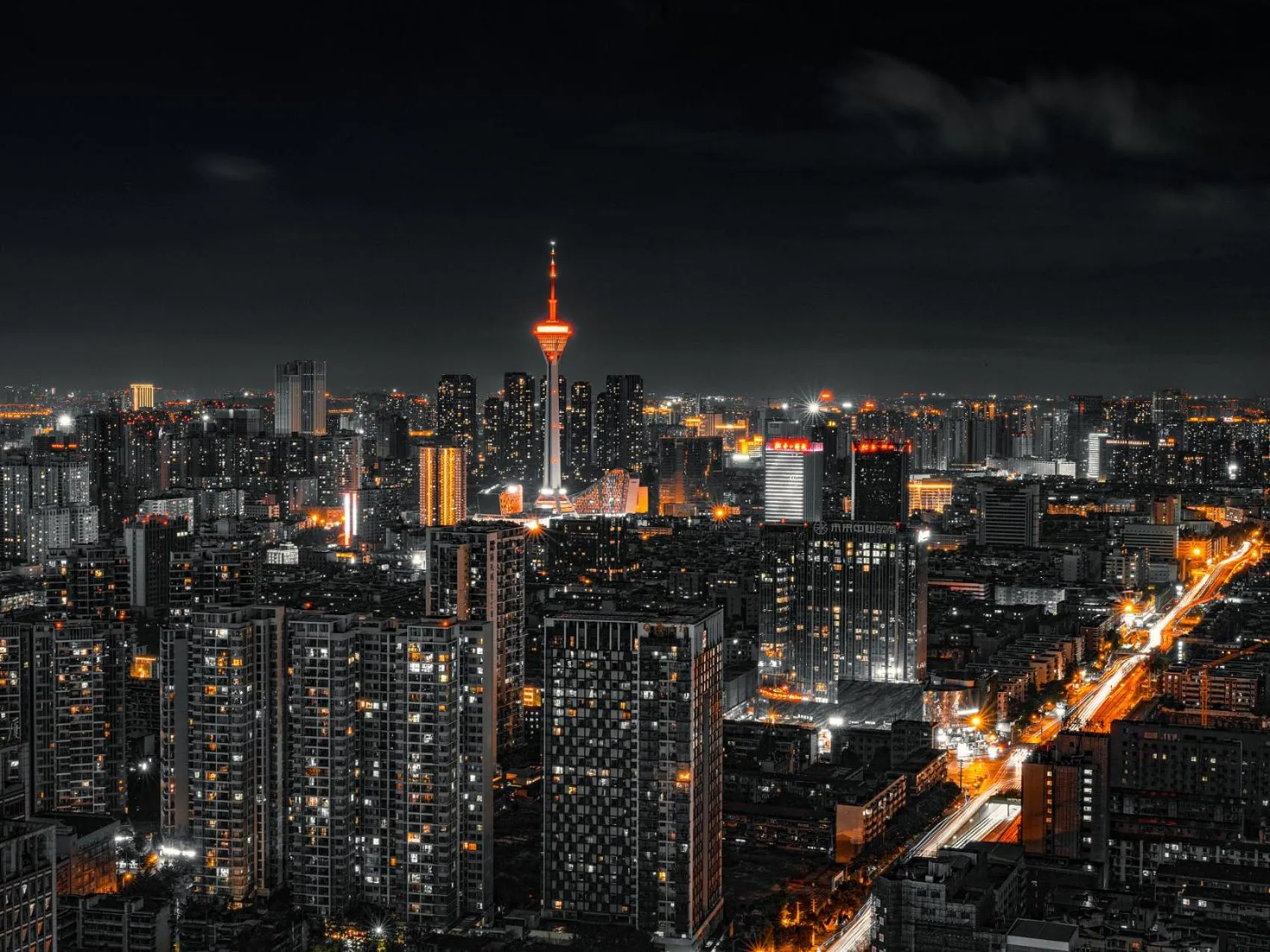 Night in JOYA Chengdu Taikoo Li IFS