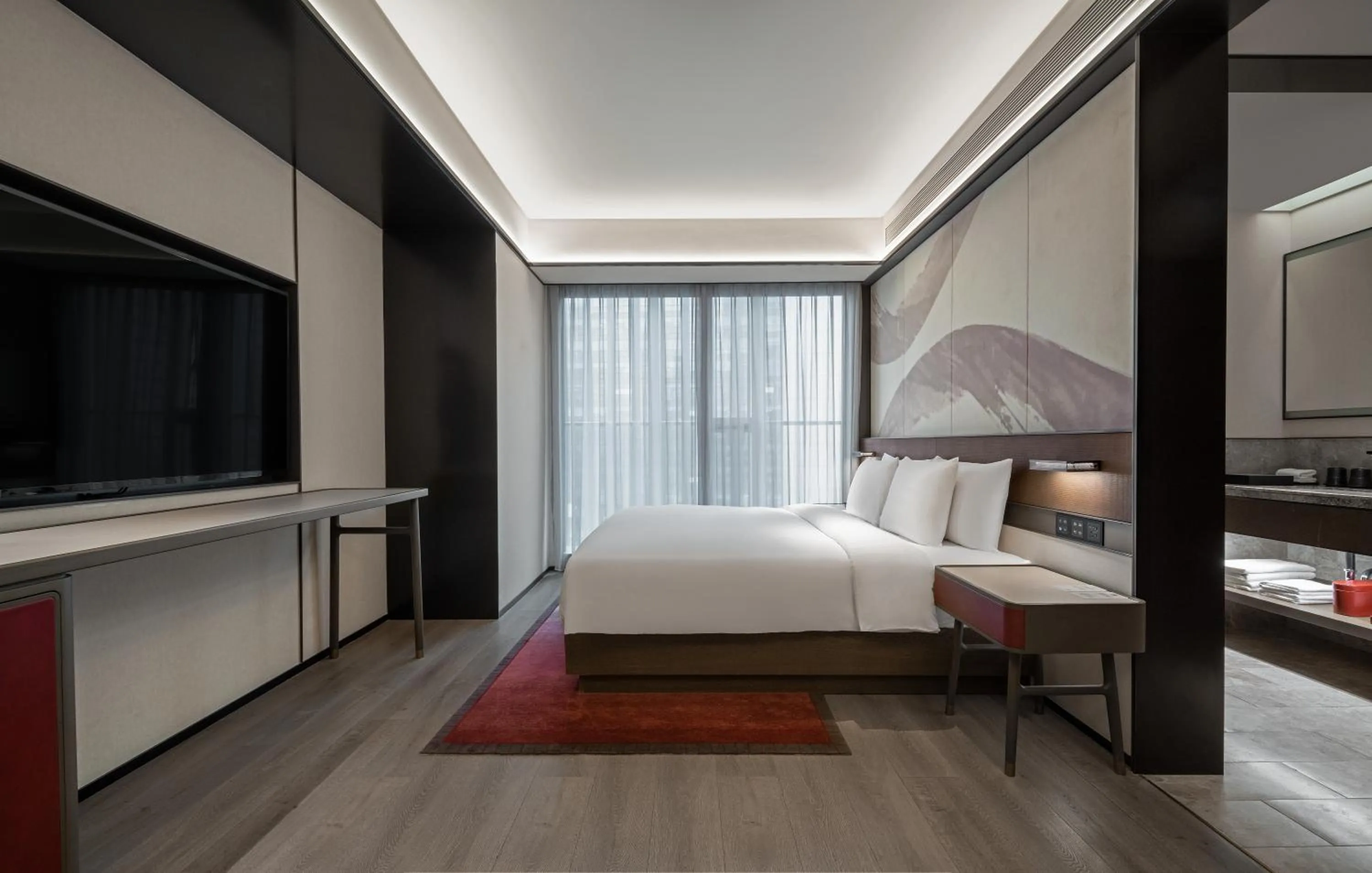 Bed in JOYA Chengdu Taikoo Li IFS