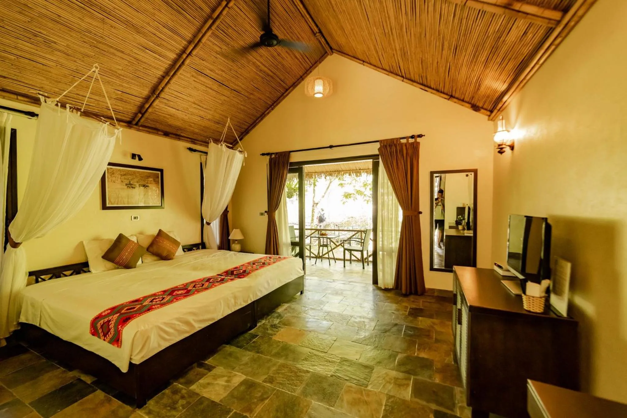 Decorative detail, Bed in Mai Chau Villas