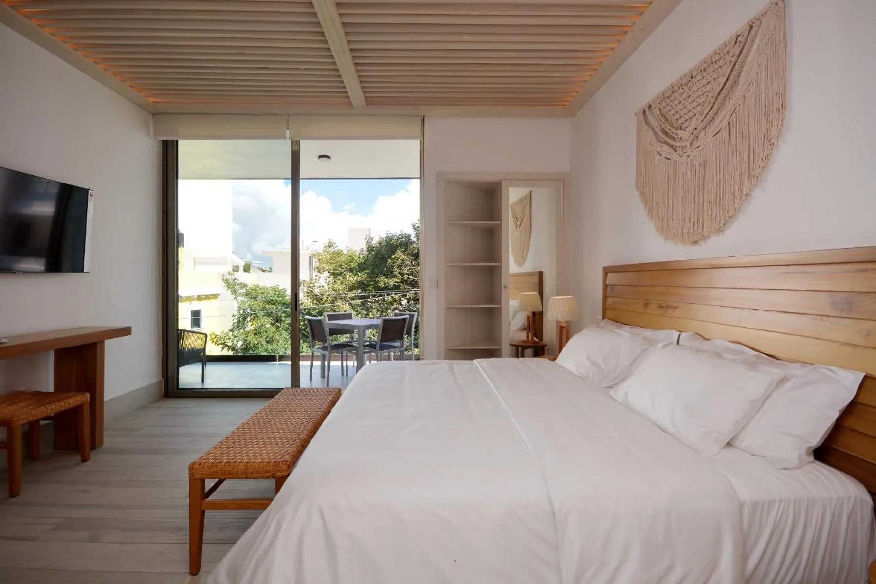 Bed in Mayan Monk Suites