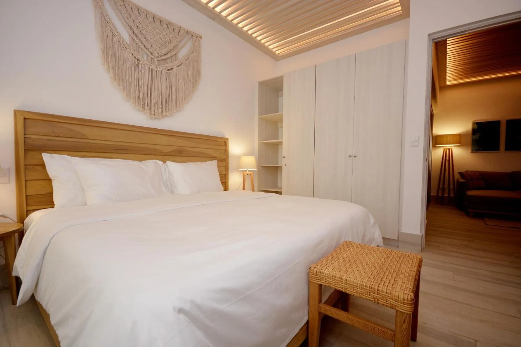 Bed in Mayan Monk Suites