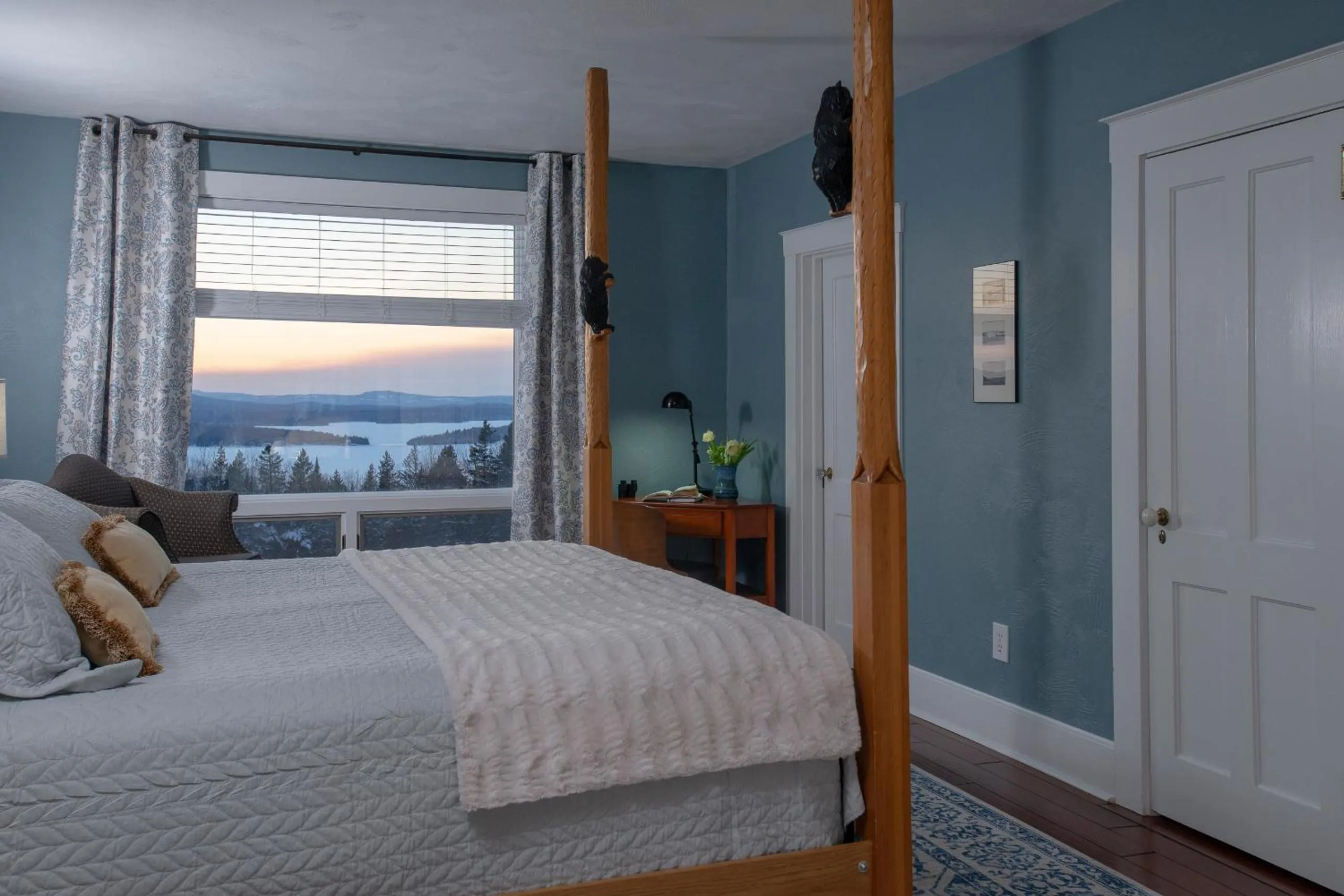 Bed in The Lodge at Moosehead Lake