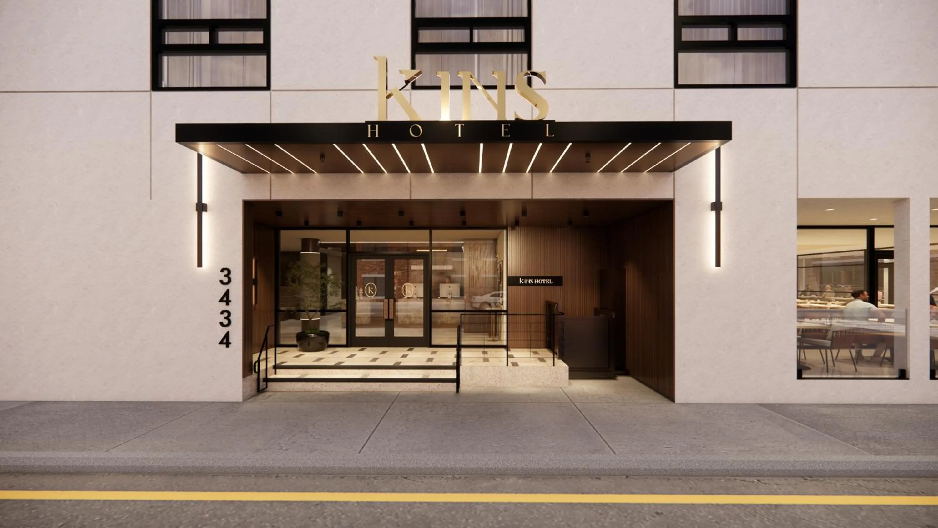 Facade/entrance in Kins Hotel
