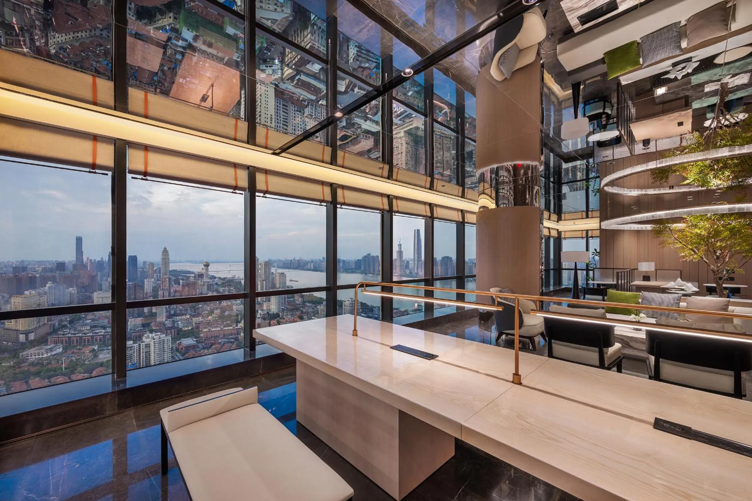 Seating area in Atour Hotel Wuhan Riverview Jianghan Road Pedestrian Street