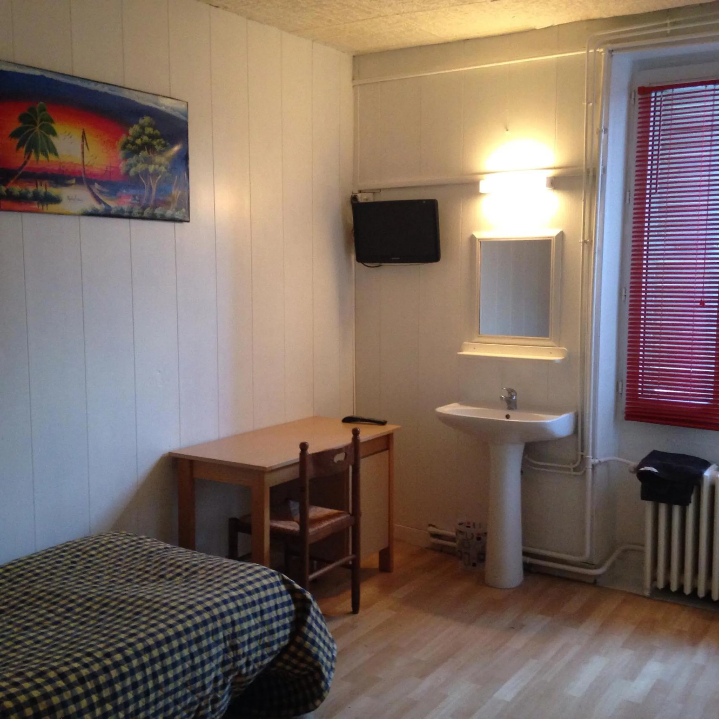 Bed, TV/Entertainment Center in Hotel Le Tram