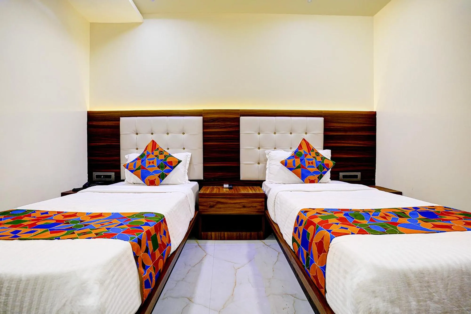 Bed in FabHotel Majestic Crest