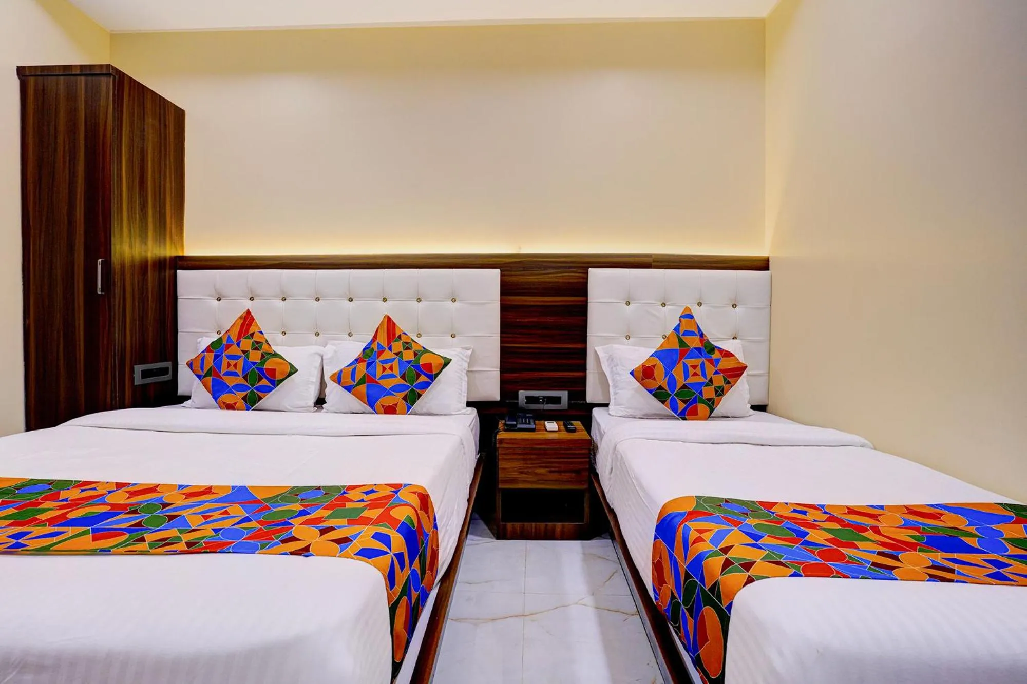 Bed in FabHotel Majestic Crest