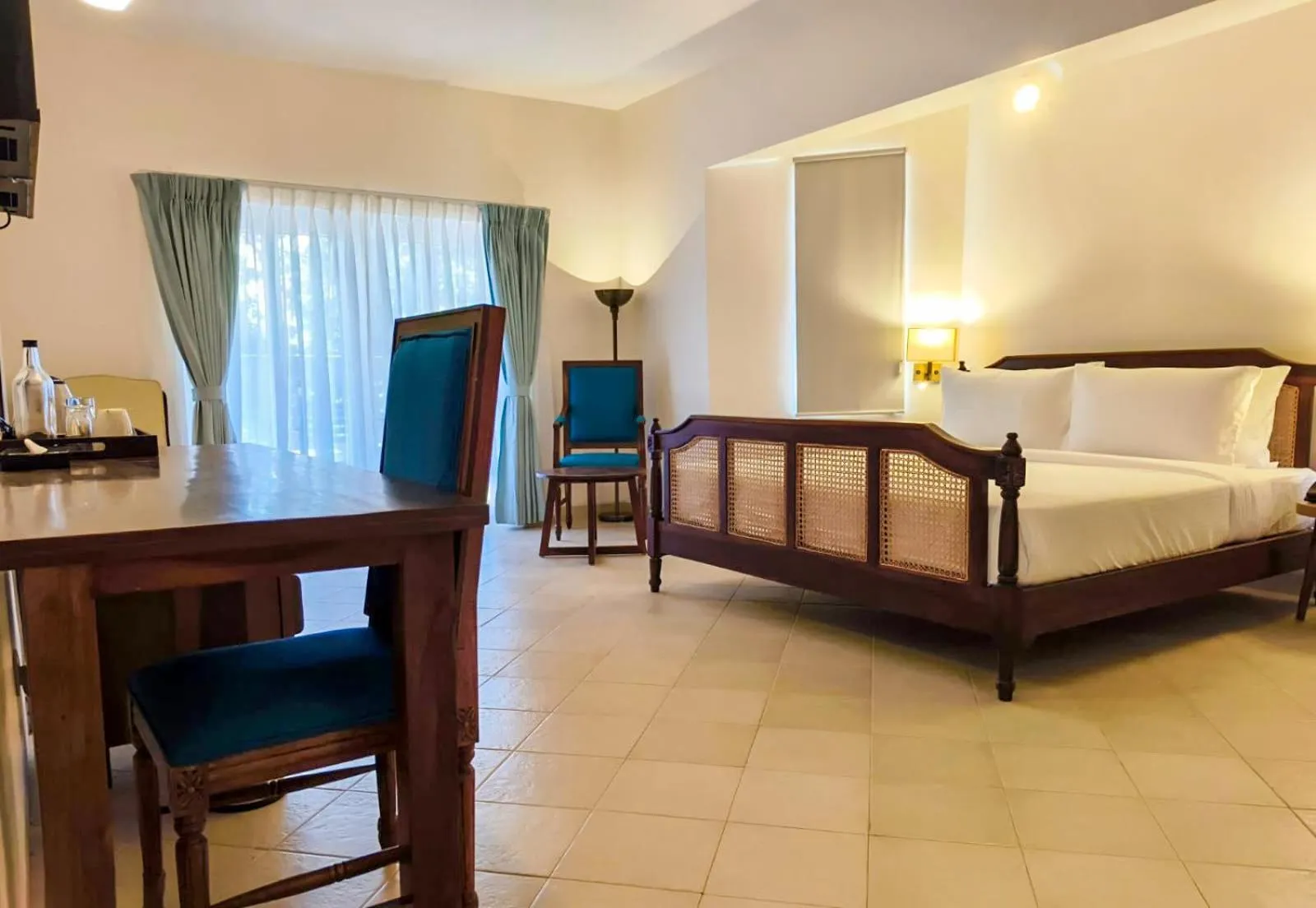 Photo of the whole room, Bed in Amritara Serenity,100 mts from Salaulim Dam