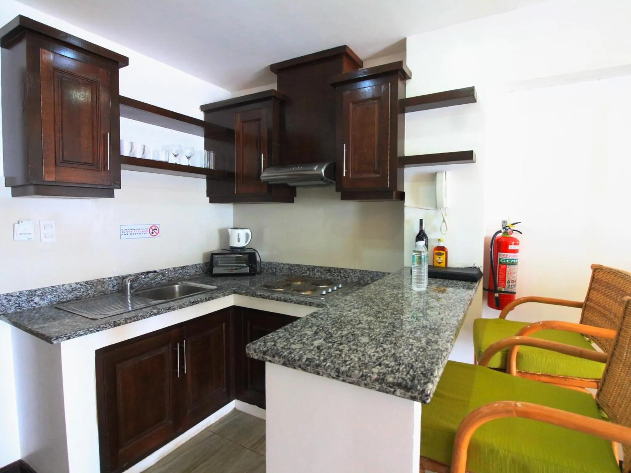 Kitchen or kitchenette in Manarra Sea View Resort