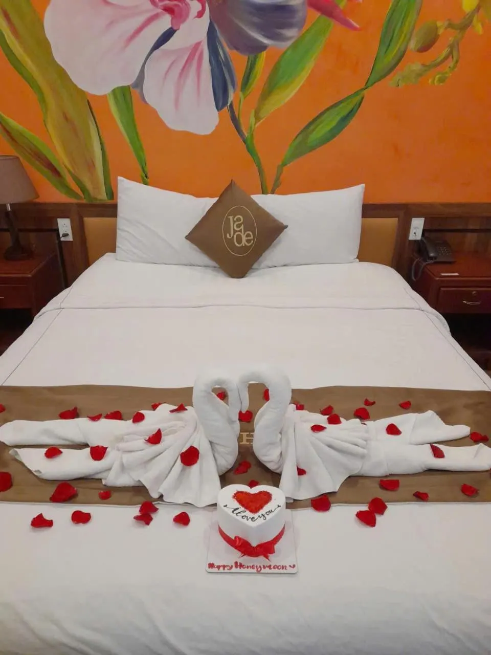 Decorative detail, Bed in Huế Jade Hotel