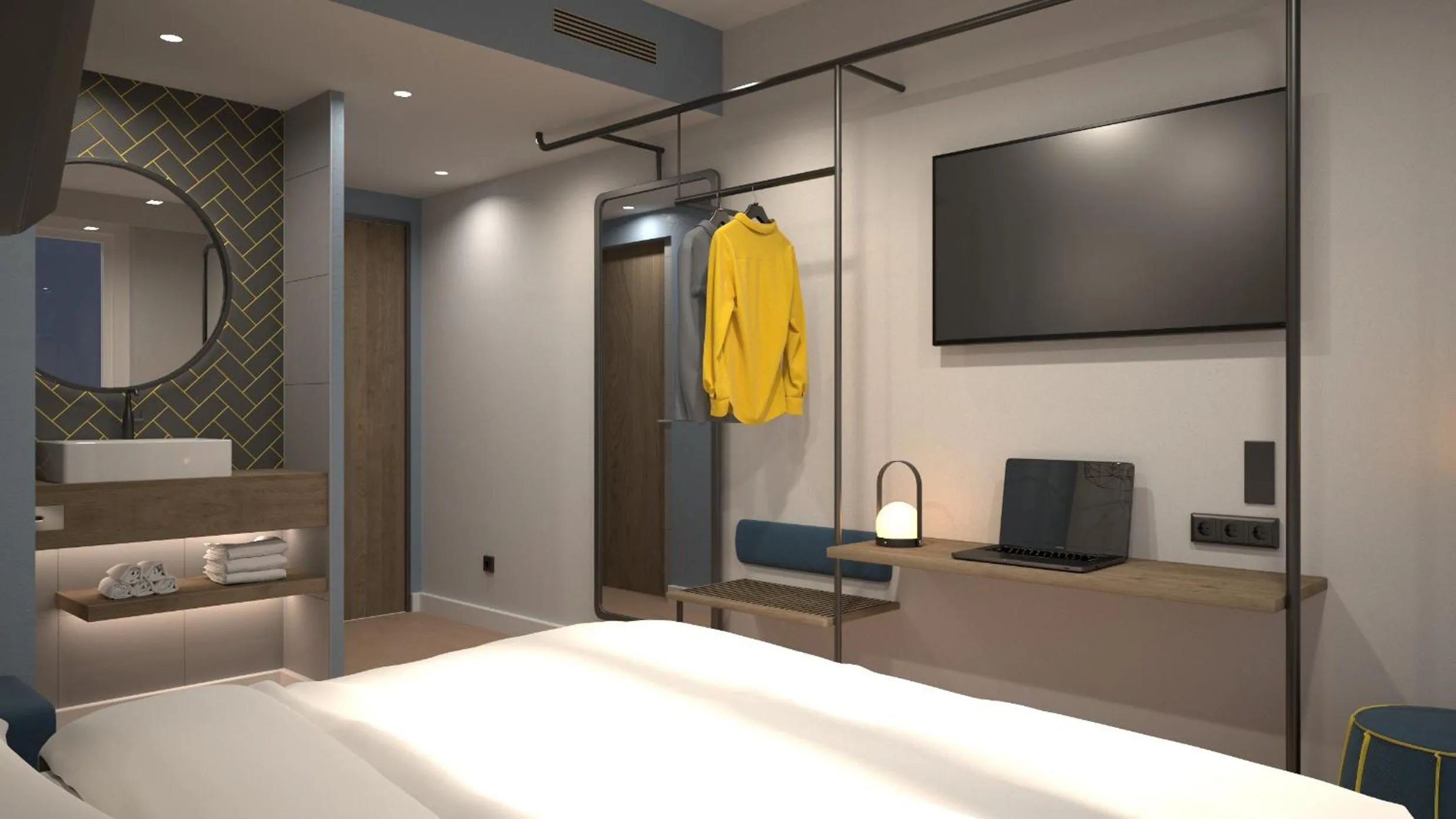 Bed in H2 Hotel Erfurt