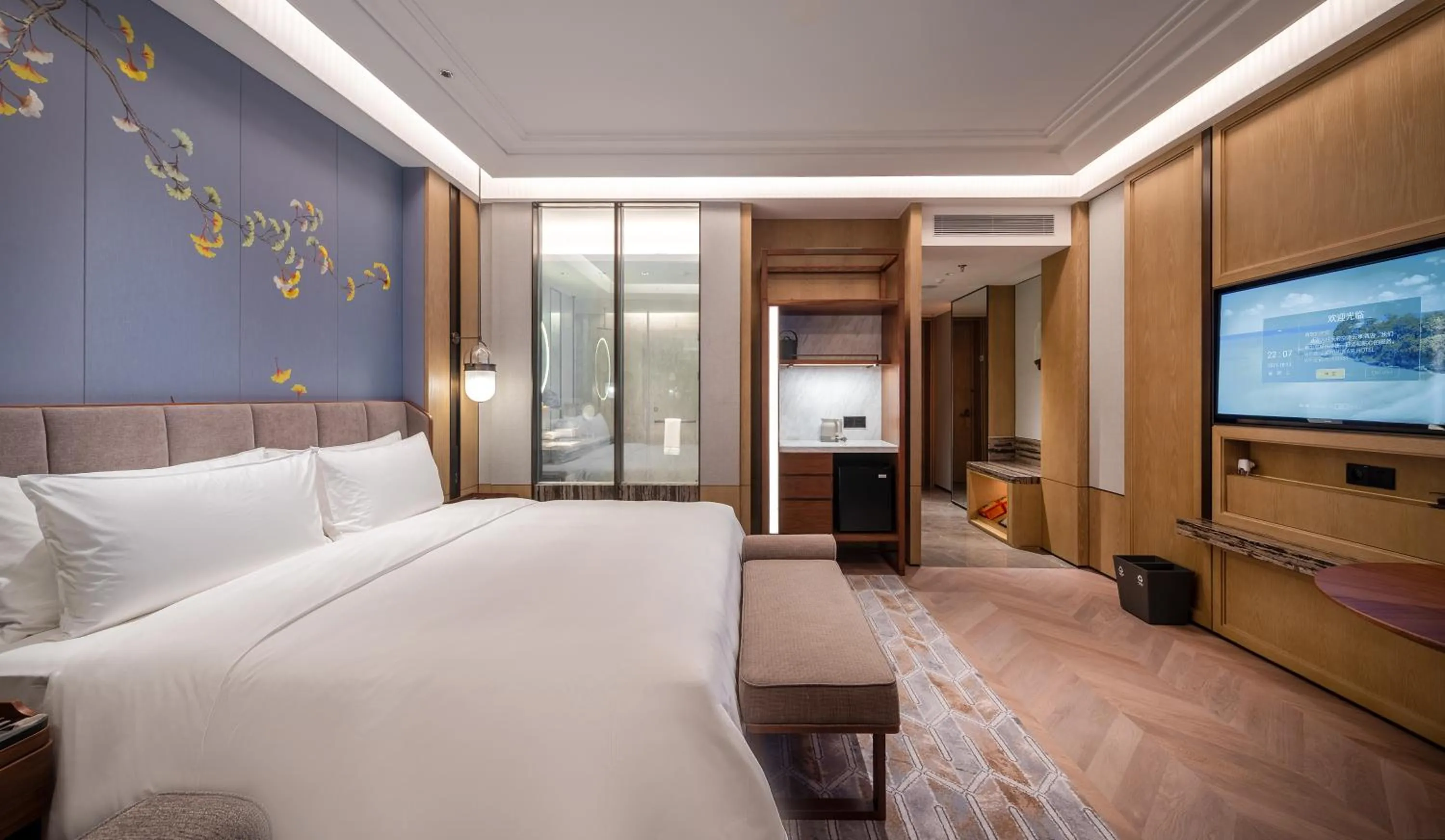 Bed in Tianfu Joyhub Air Hotel