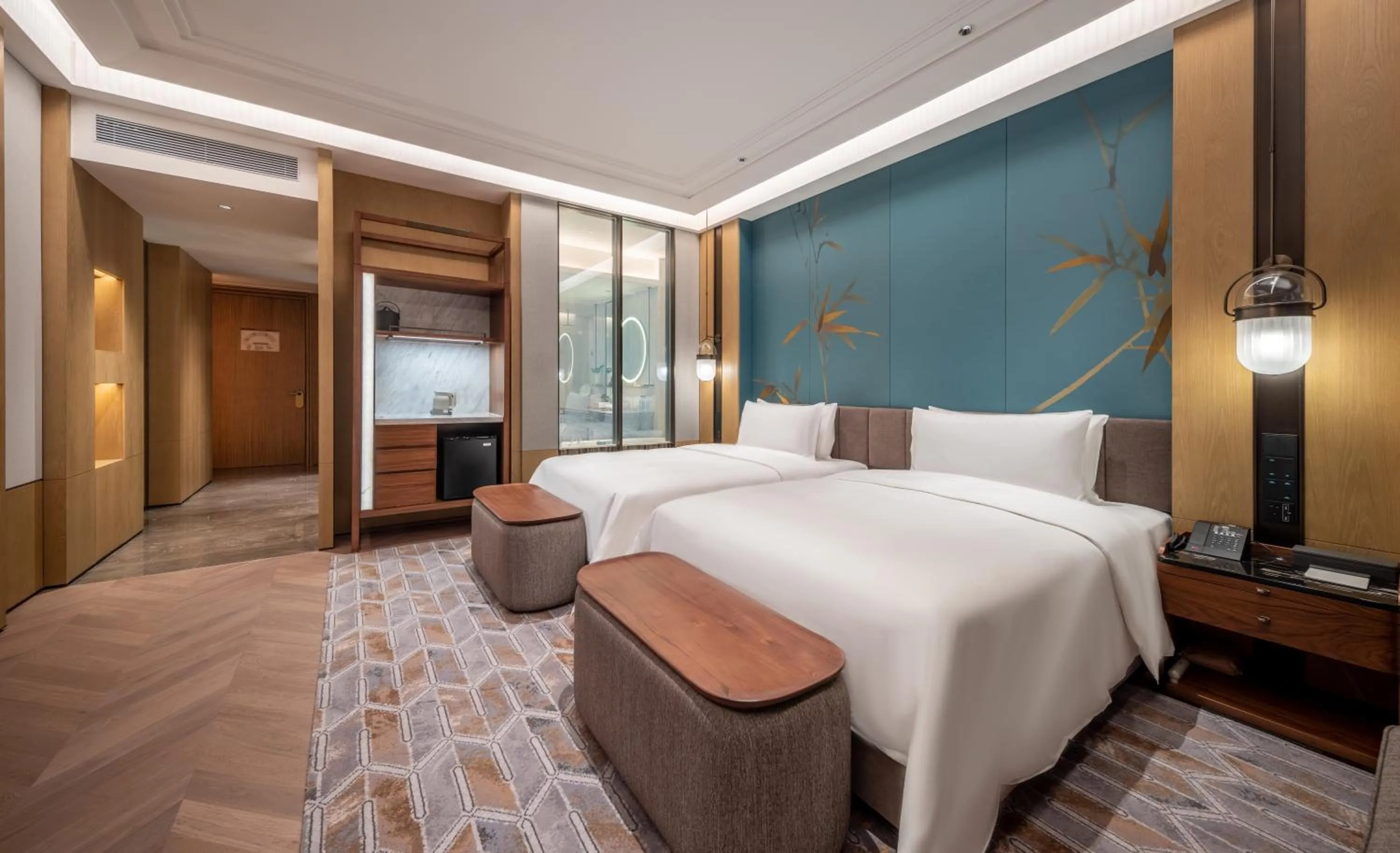 Bed in Tianfu Joyhub Air Hotel