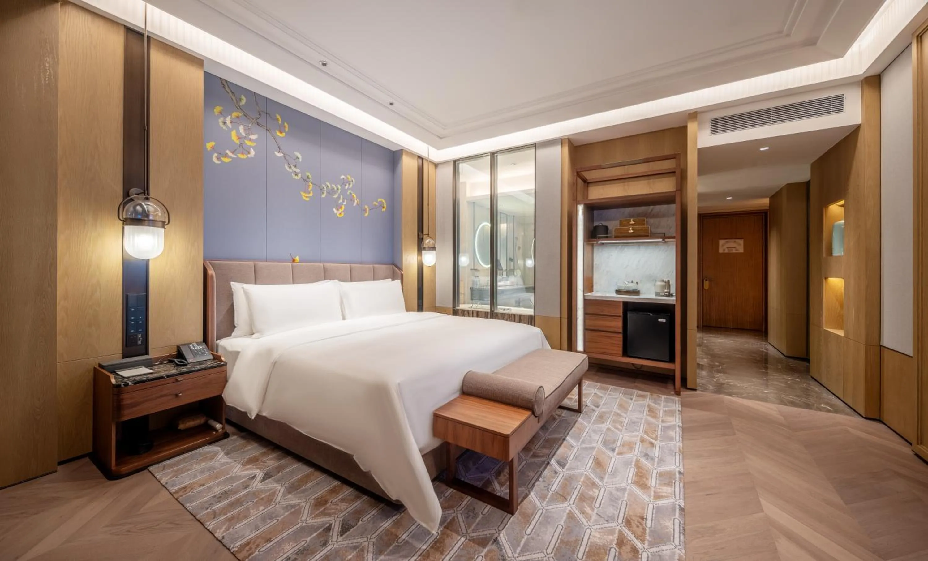 Bed in Tianfu Joyhub Air Hotel