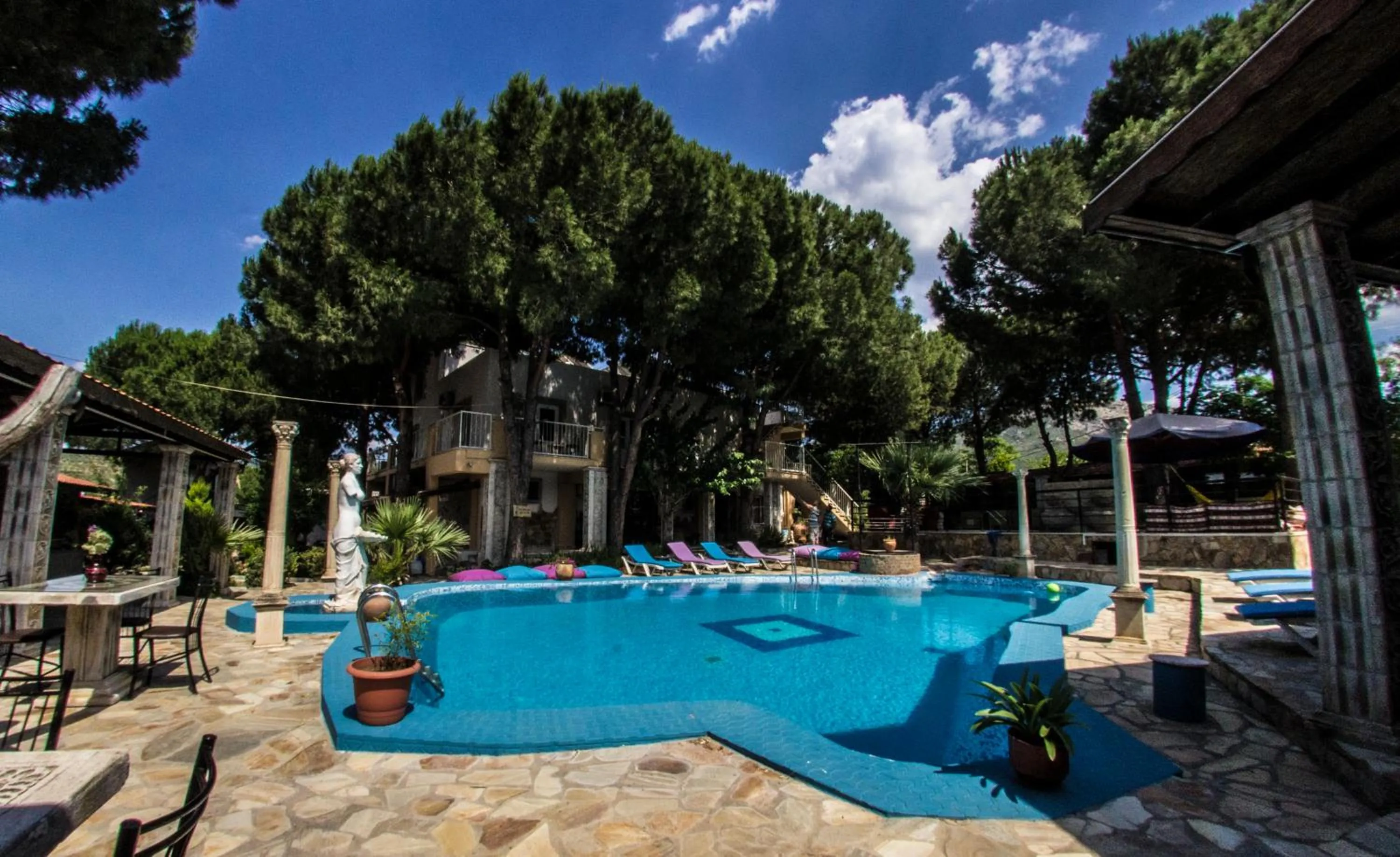 Pool view in Atillas Getaway