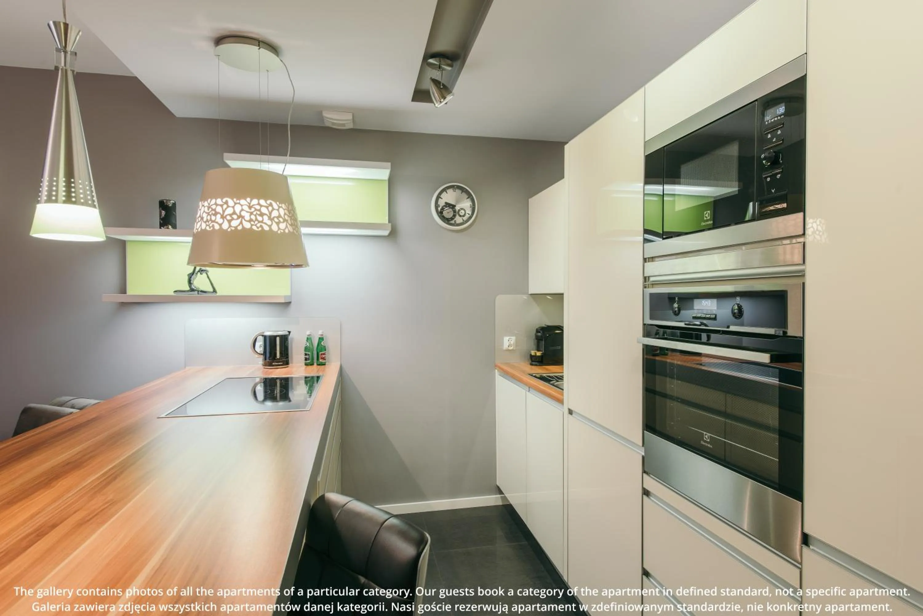 Kitchen or kitchenette in EXCLUSIVE Aparthotel Kraków Browar Lubicz