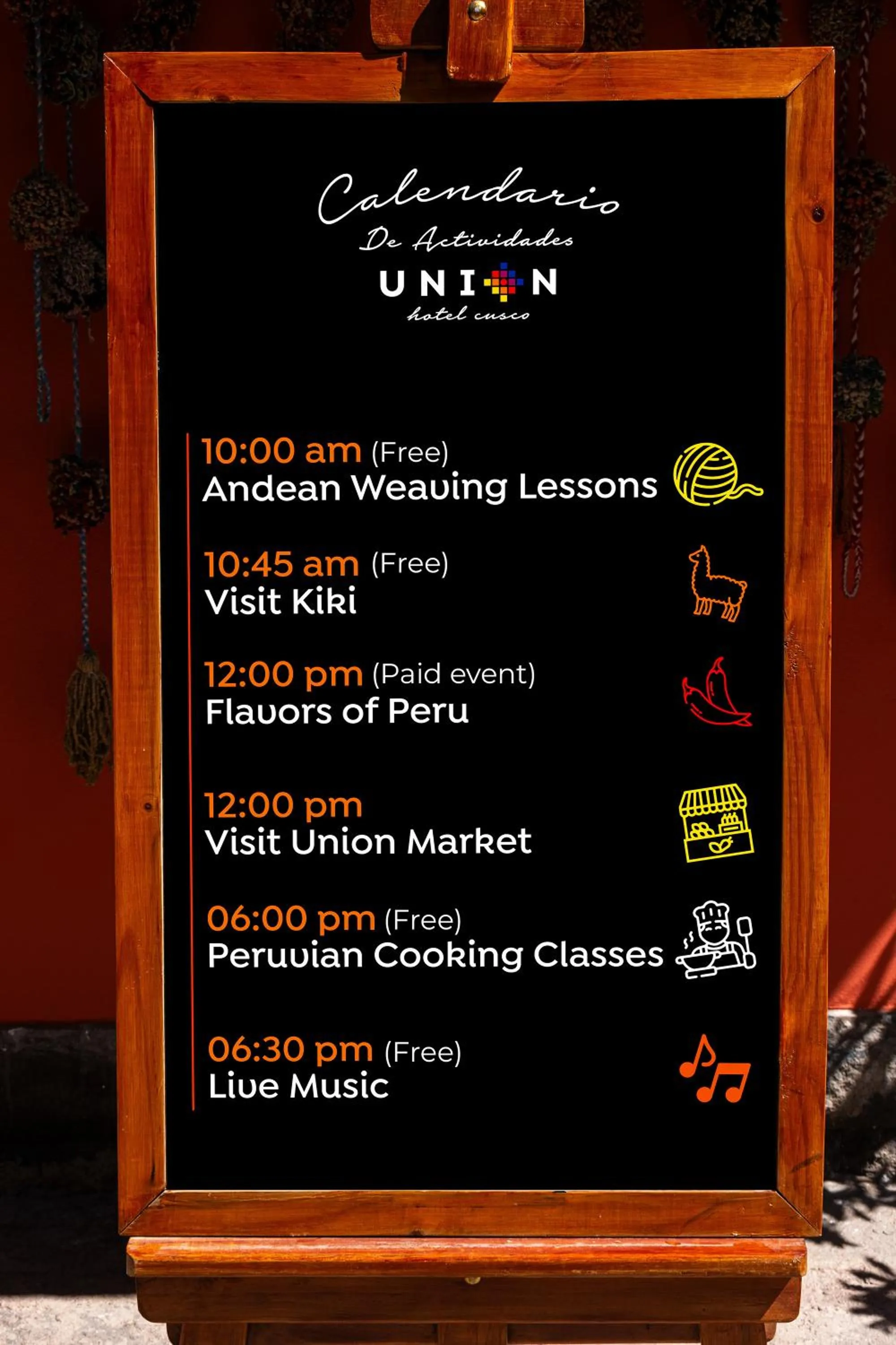 Certificate/Award in Union Hotel Cusco