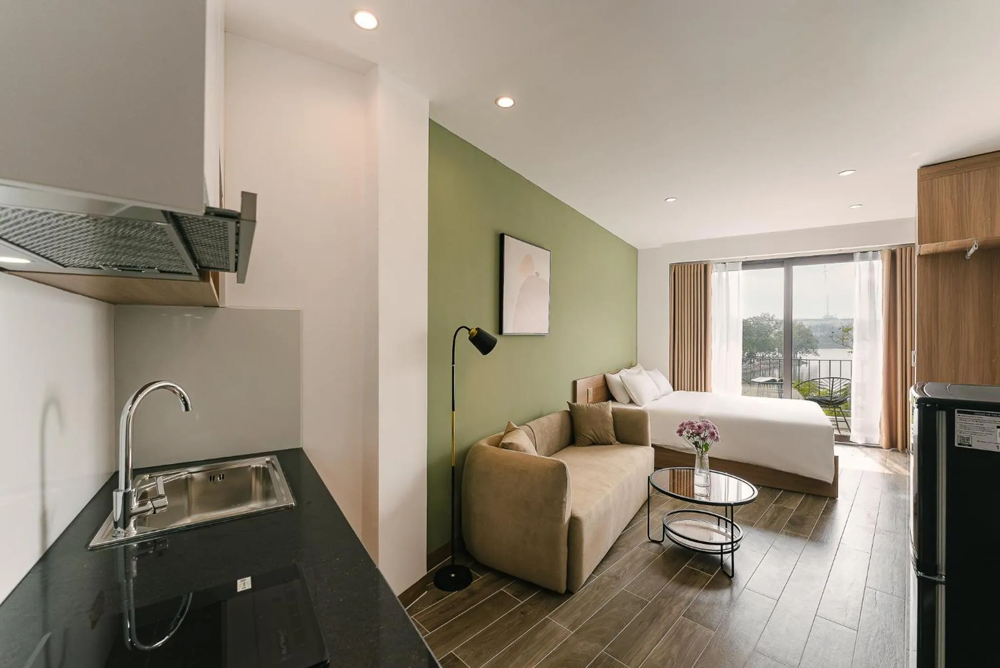 kitchen, Bed in An Nguyen Lakeside Residence