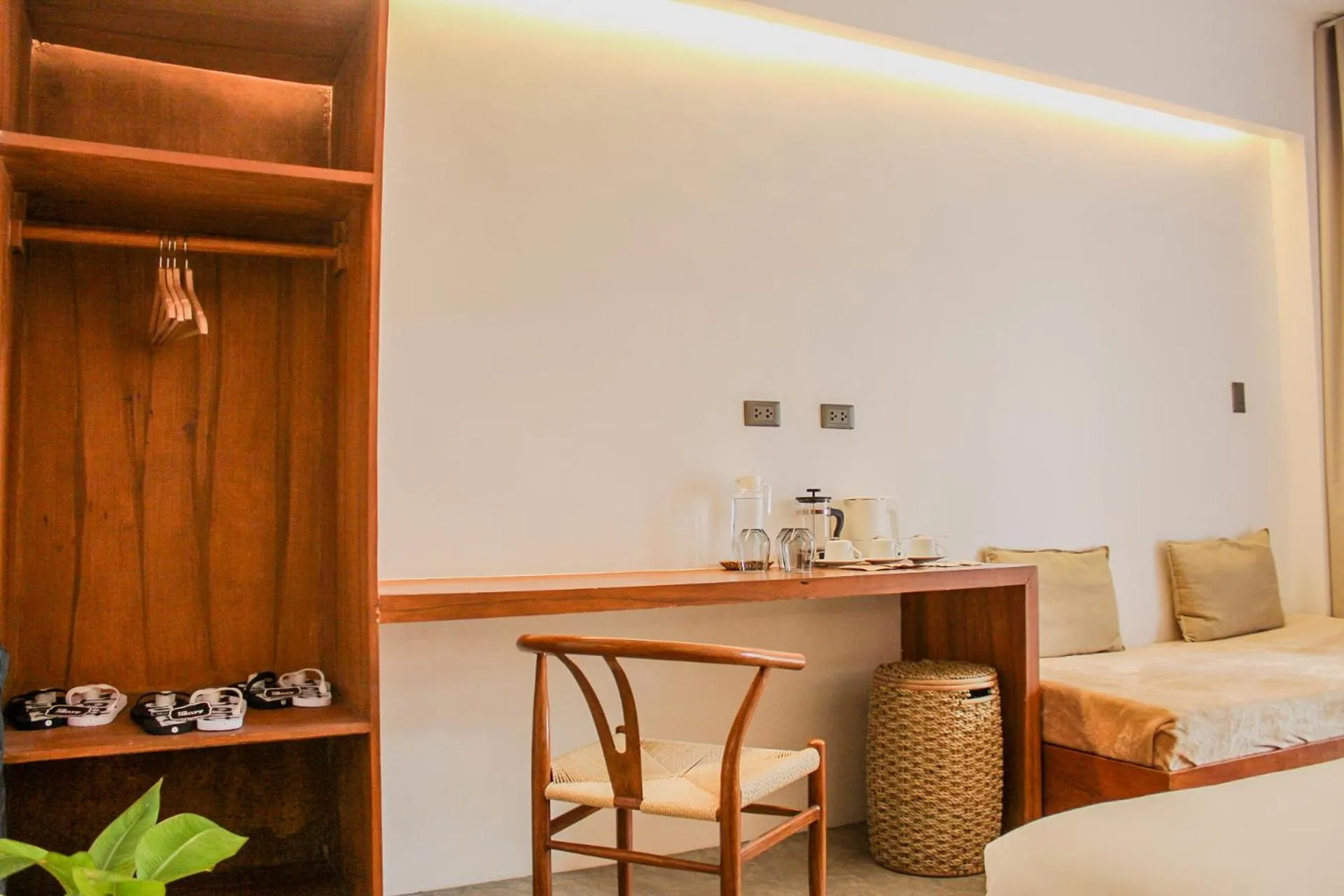 Living room, Bed in The Henry Resort Siargao at Kermit