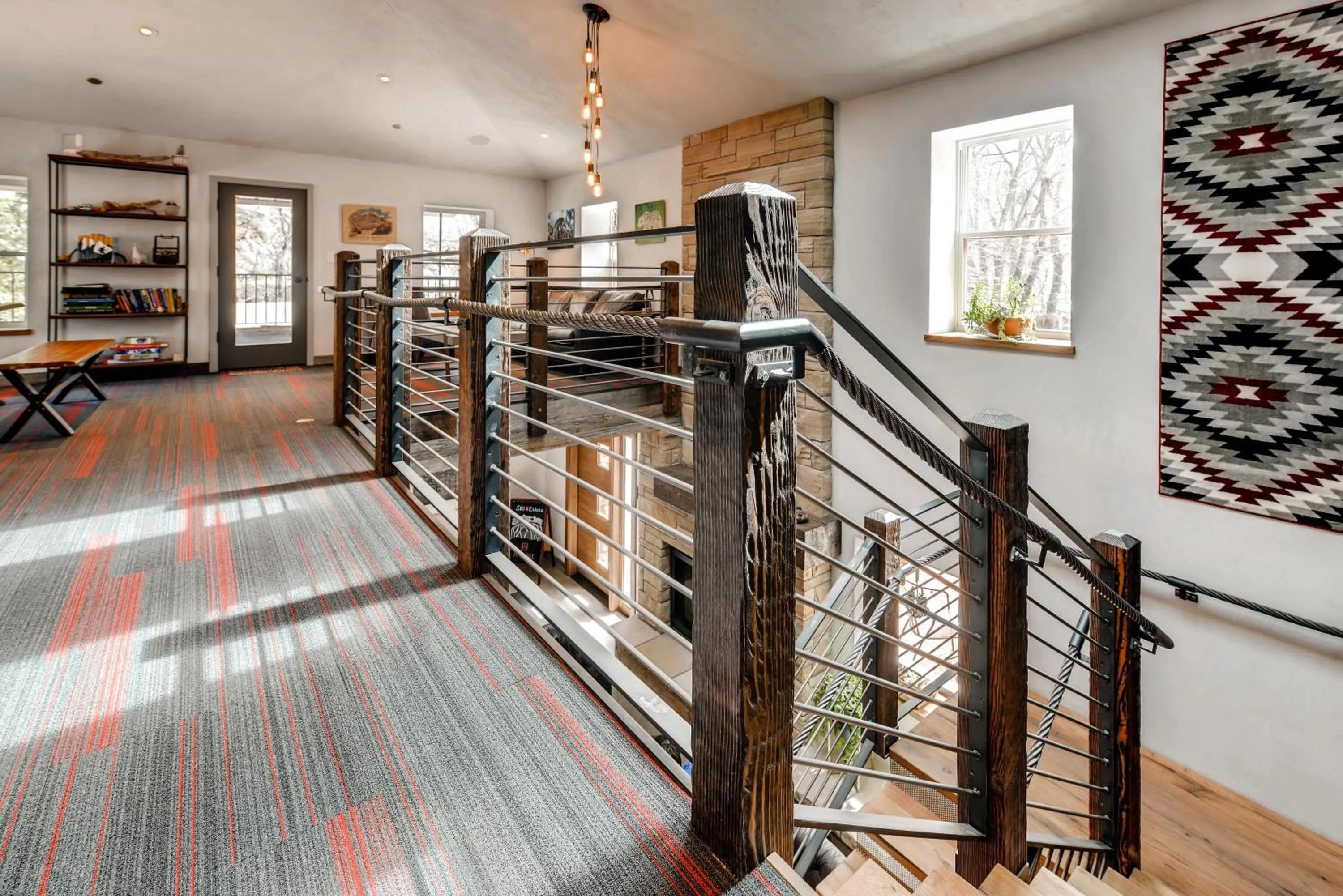 Seating area in A-Lodge Boulder