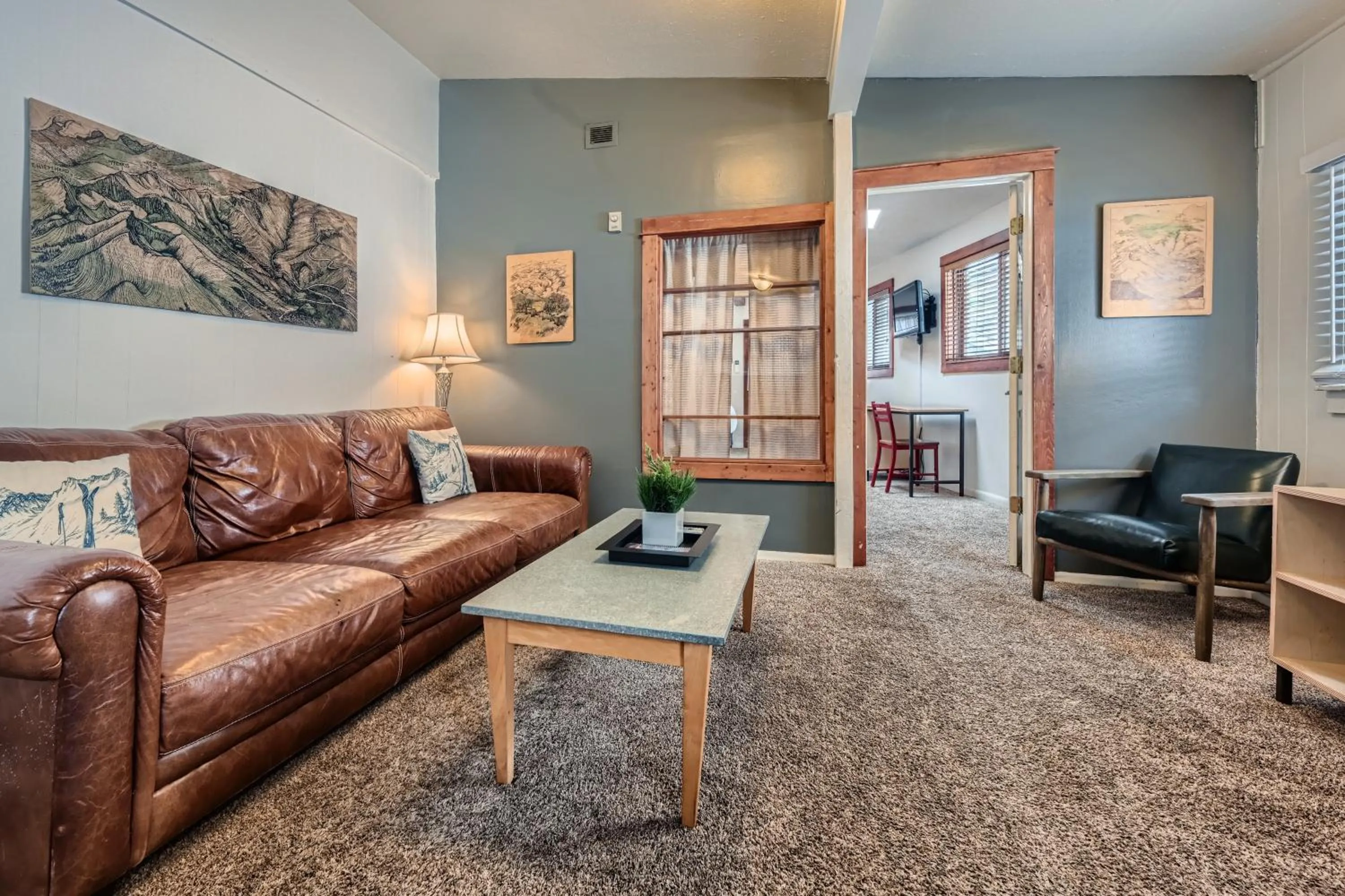 Seating area in A-Lodge Boulder