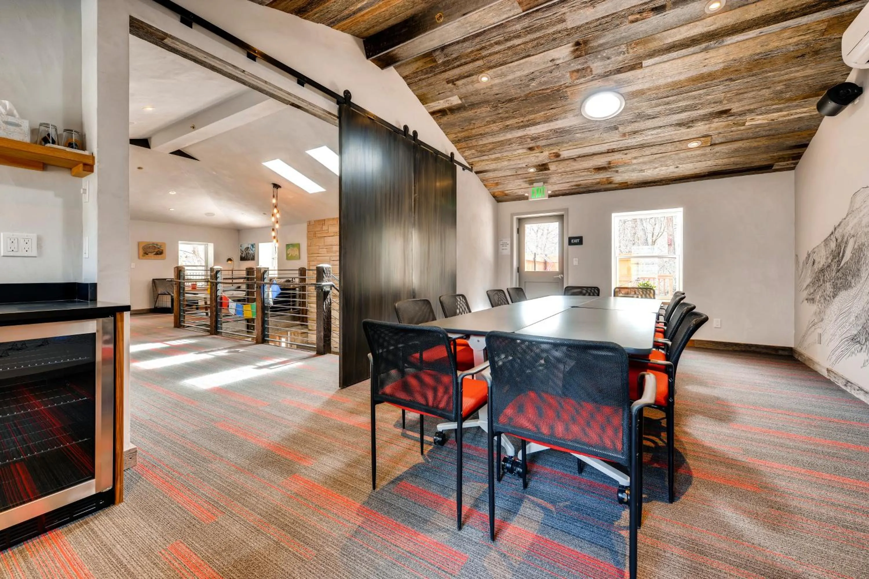 Seating area in A-Lodge Boulder