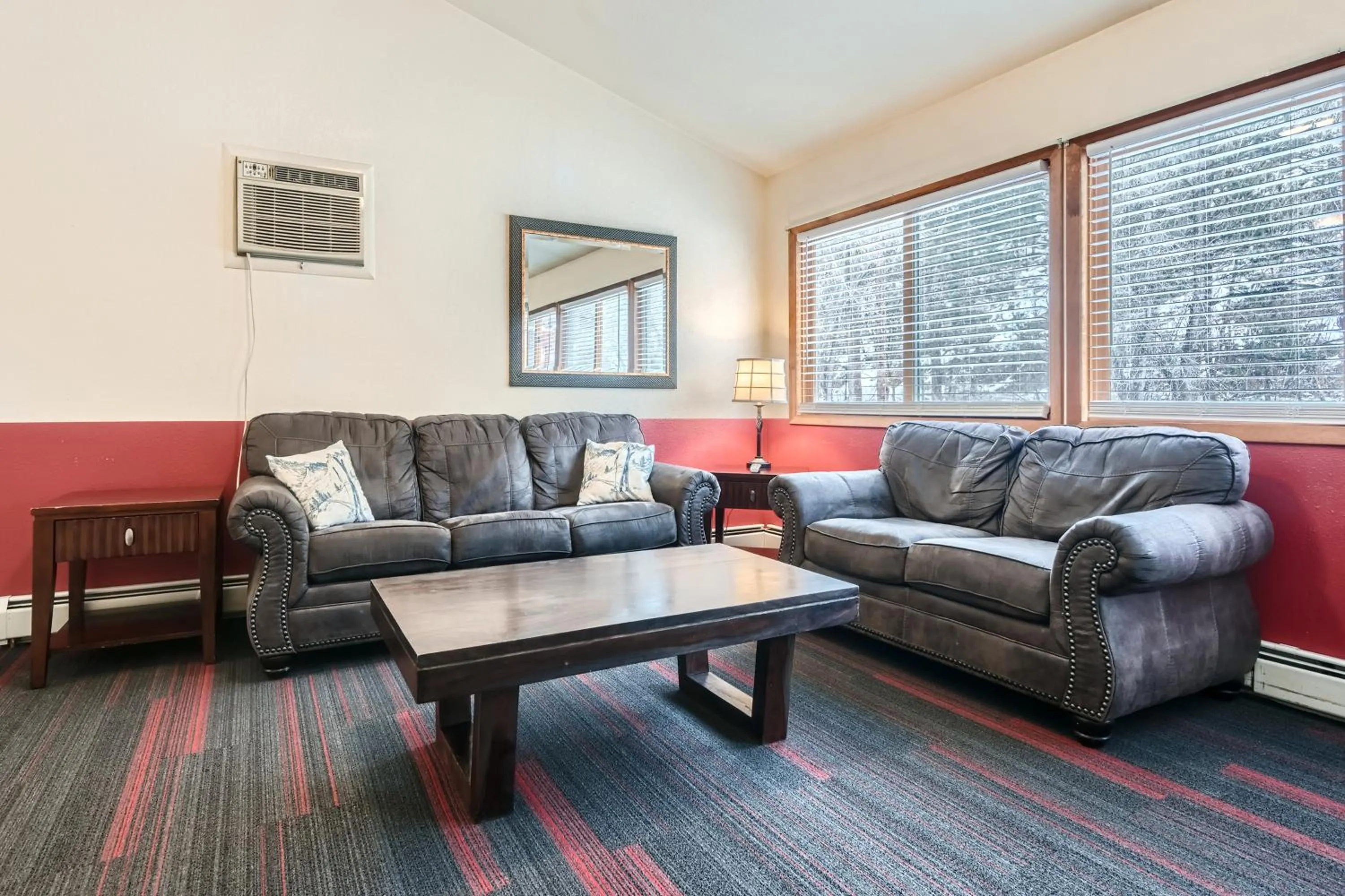 Seating area in A-Lodge Boulder