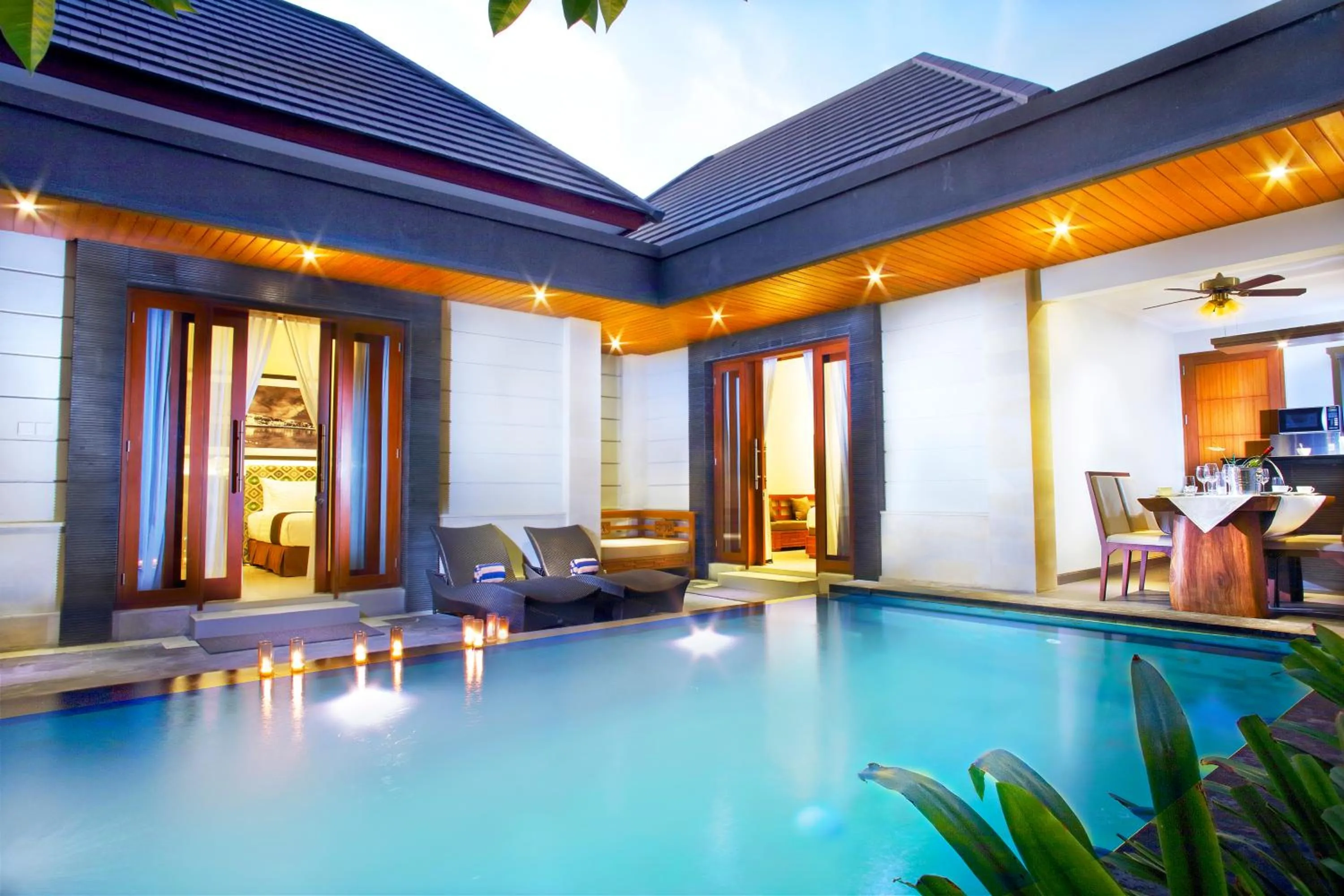 Pool view in The Banyumas Suite Villa Legian